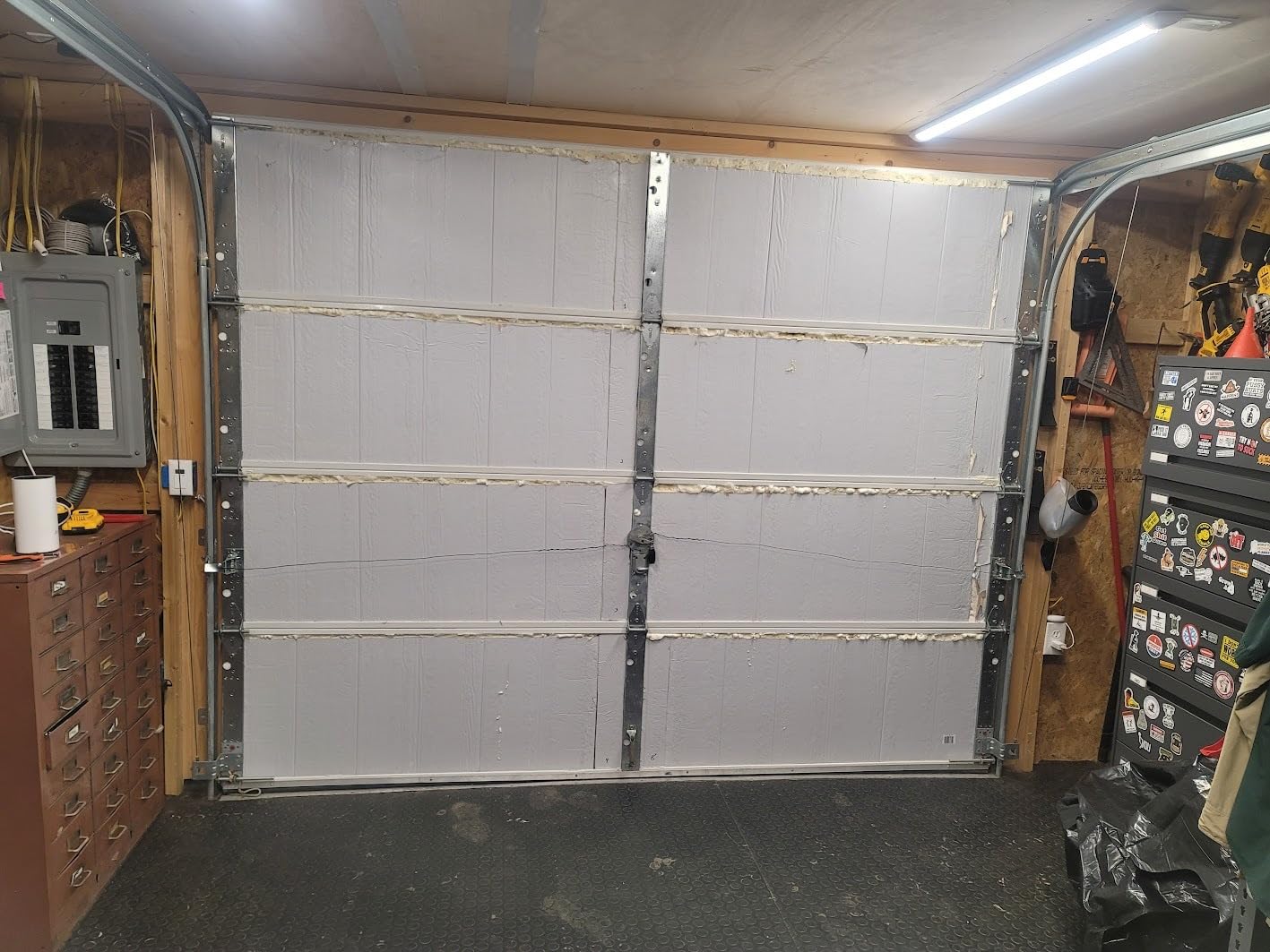 NASATECH White (Pre-cut 8 Panel) 1 Car Garage Door Insulation Foam Kit Energy Star Rated R8 Fits 8x7 8x8 9x7 9x8 customer photo 1