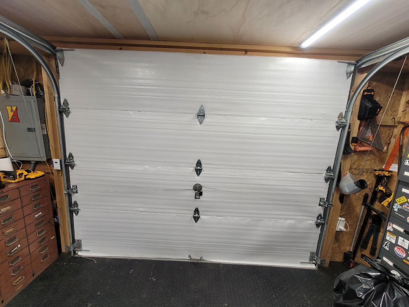 NASATECH White (Pre-cut 8 Panel) 1 Car Garage Door Insulation Foam Kit Energy Star Rated R8 Fits 8x7 8x8 9x7 9x8 customer photo 2