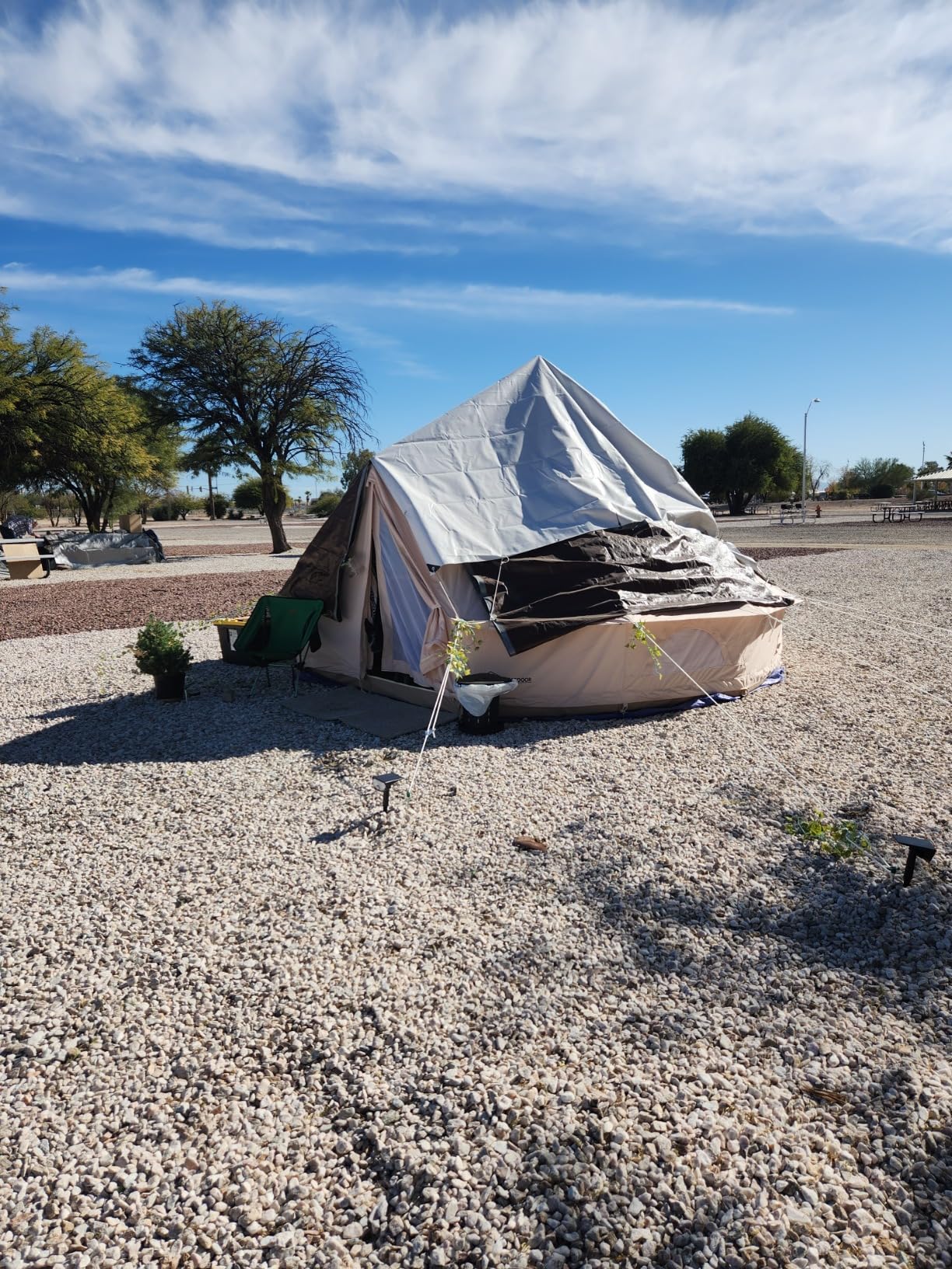 DANCHEL OUTDOOR B5PRO 4 Season Canvas Tent with Stove Jack Camping, Waterproof Bell Tent with AC Port Yurt All Year Living customer photo 1