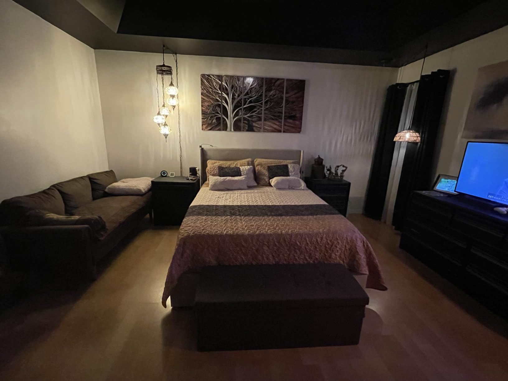 Yihui Arts Abstract Metal Wall Art - Tree Of Life Hand Crafted 5 Pieces Panels Large Big Unique 3D Aluminum Modern Contemporary Home Accent customer photo 1