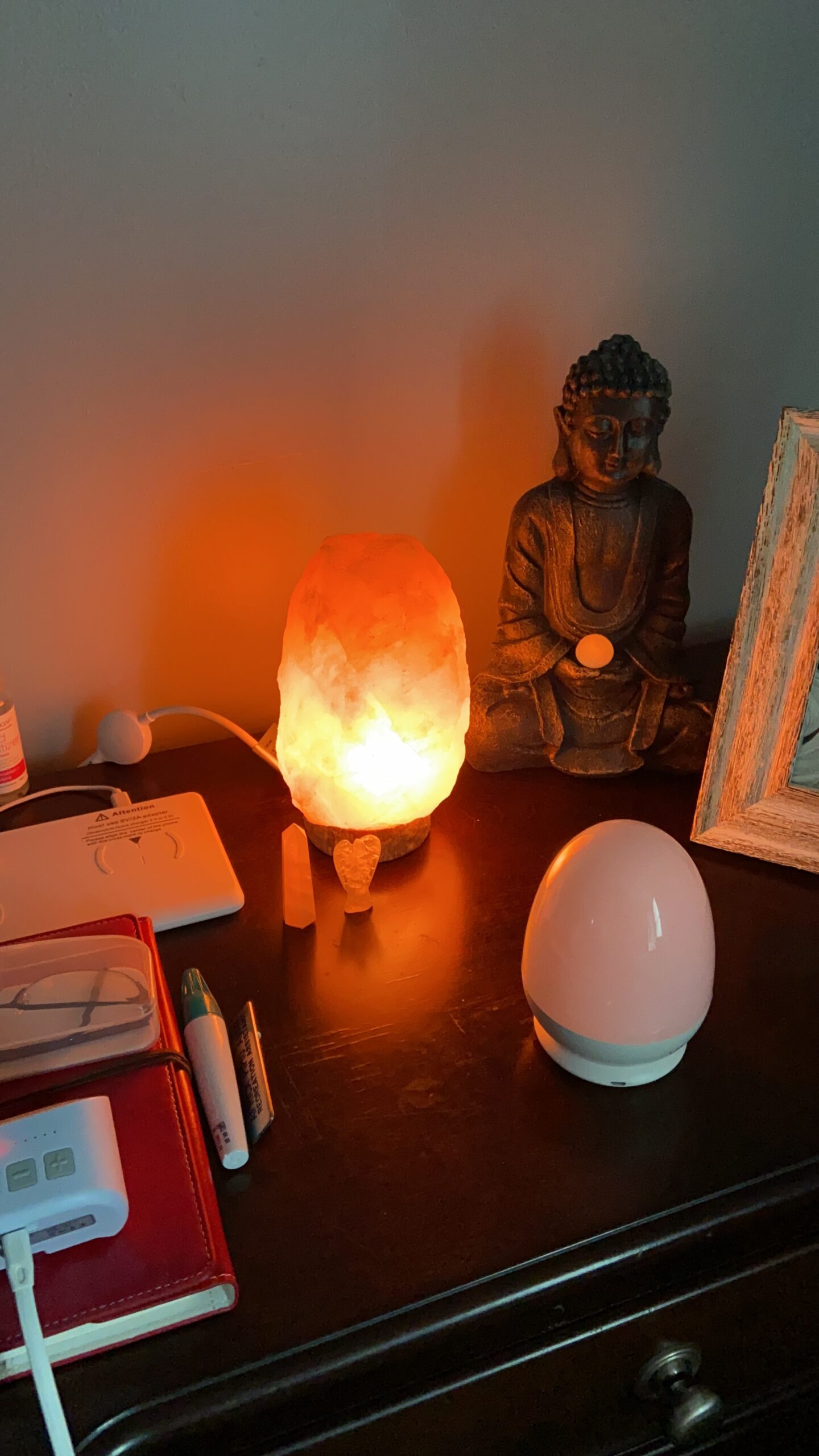 MyGift 11.5 Inch Sitting Buddha Statue, Gray Resin Meditation Figurine for Zen, Yoga, Prayer, Altar, Garden, or Spiritual Home Décor customer photo 2