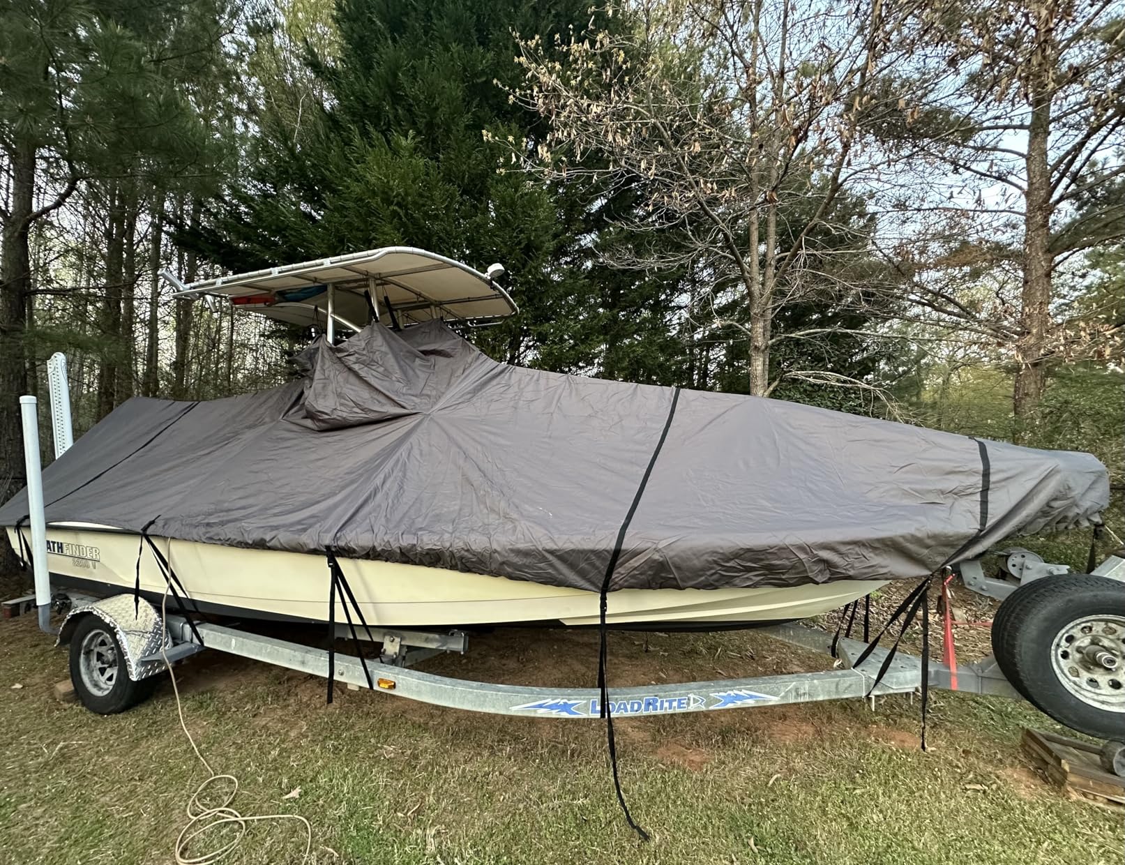 Classic Accessories StormPro Heavy-Duty T-Top Boat Cover, Fits Boats 20 ft - 22 ft Long x 106 in Wide customer photo 1