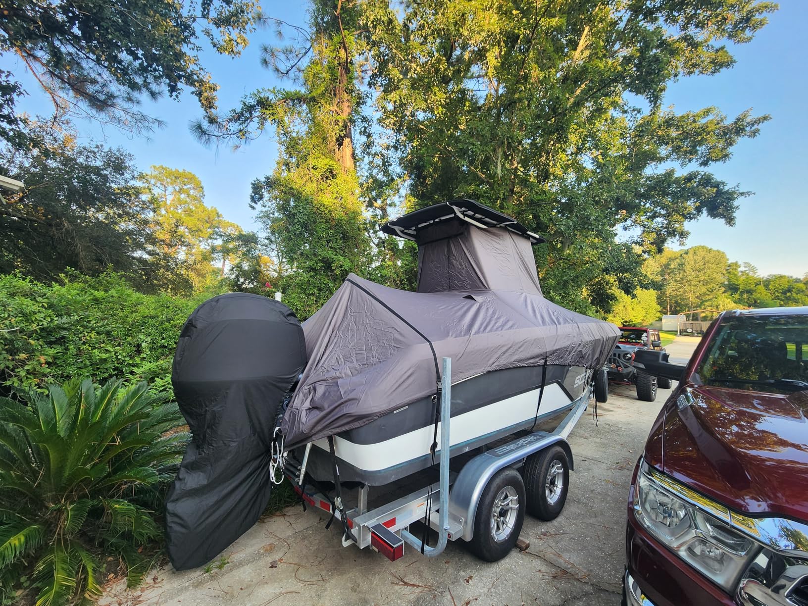 Classic Accessories StormPro Heavy-Duty T-Top Boat Cover, Fits Boats 20 ft - 22 ft Long x 106 in Wide customer photo 2