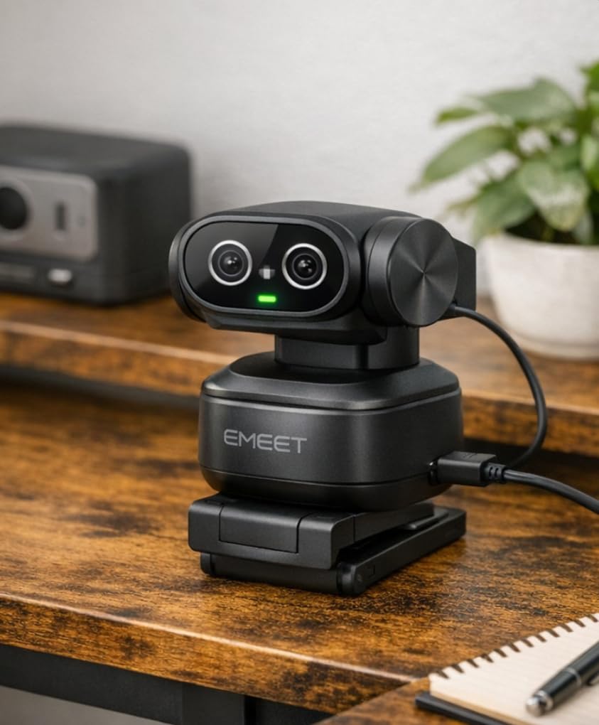 EMEET PIXY Dual-Camera AI-Powered PTZ Camera 4K, AI Tracking, PDAF&AI Autofocus 0.2s, 1/2.55'' Sony Sensor, 3 Mics, Presets, Gesture Control, 4K Webcam for Streaming and OBS/Twitch/Switch 2 Compatible customer photo 2