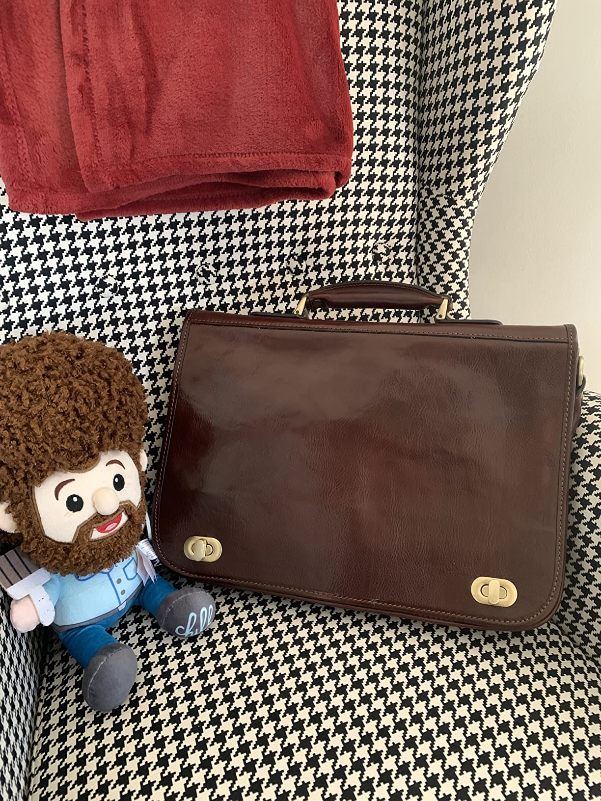 Time Resistance Leather Briefcase for Men - Italian Full Grain Leather Laptop Bag - Messenger Bag - Gift Box Included customer photo 2