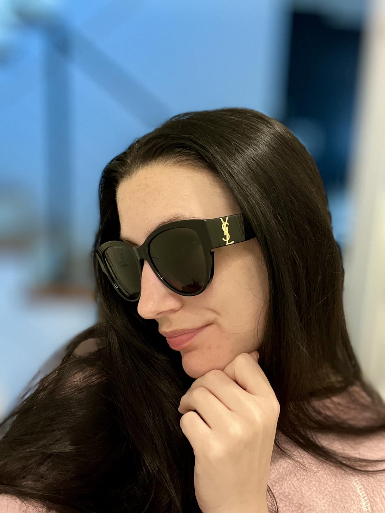 Saint Laurent Authentic YVES SAINT LAURENT Black YSL Sunglasses SL M3-002 customer photo 1