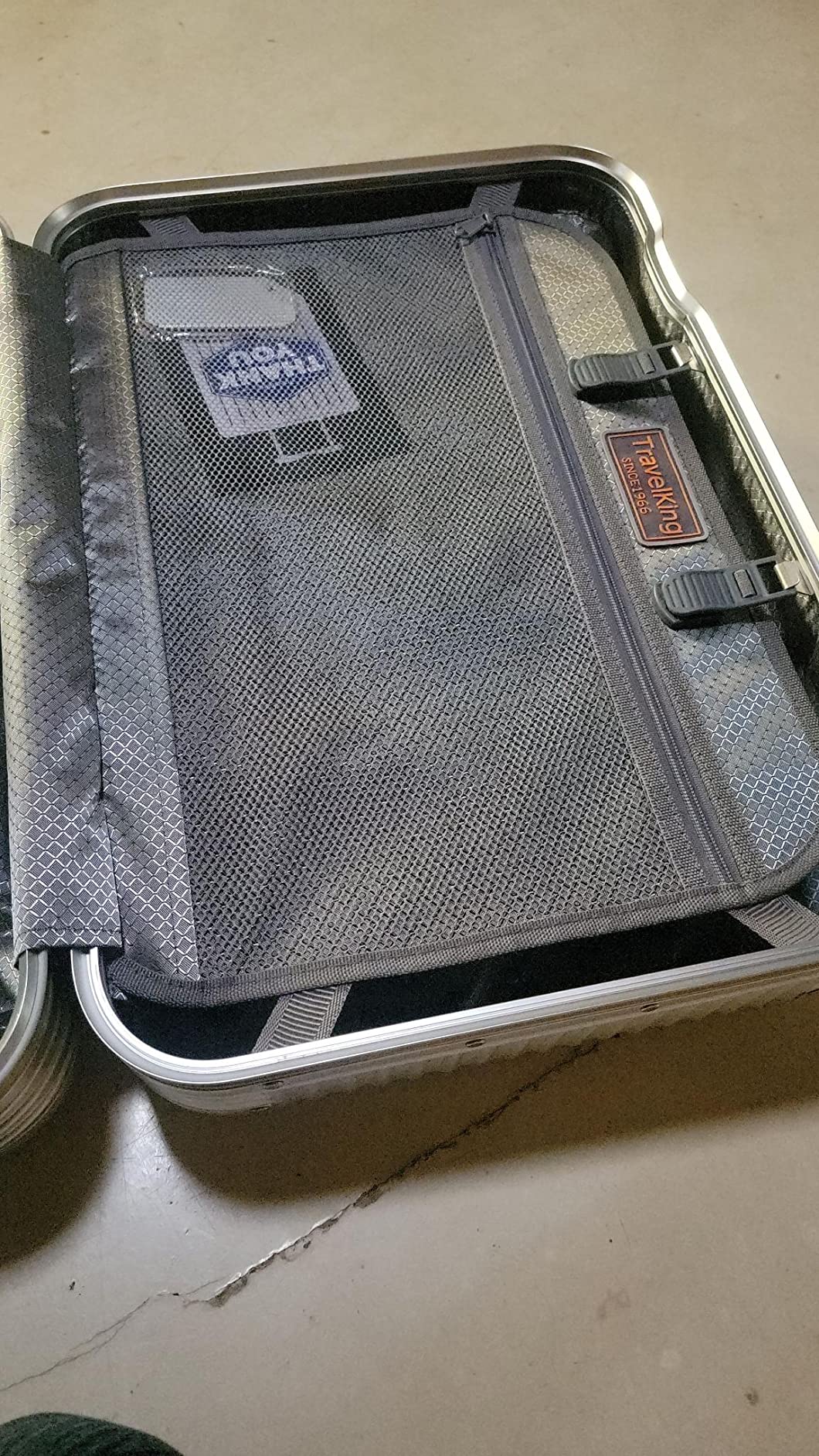 TRAVELKING All Aluminum Carry On Luggage with TSA Locks Fashion Cool Metal Hard Shell Spinner Suitcase (Silver, 20 Inch) customer photo 2