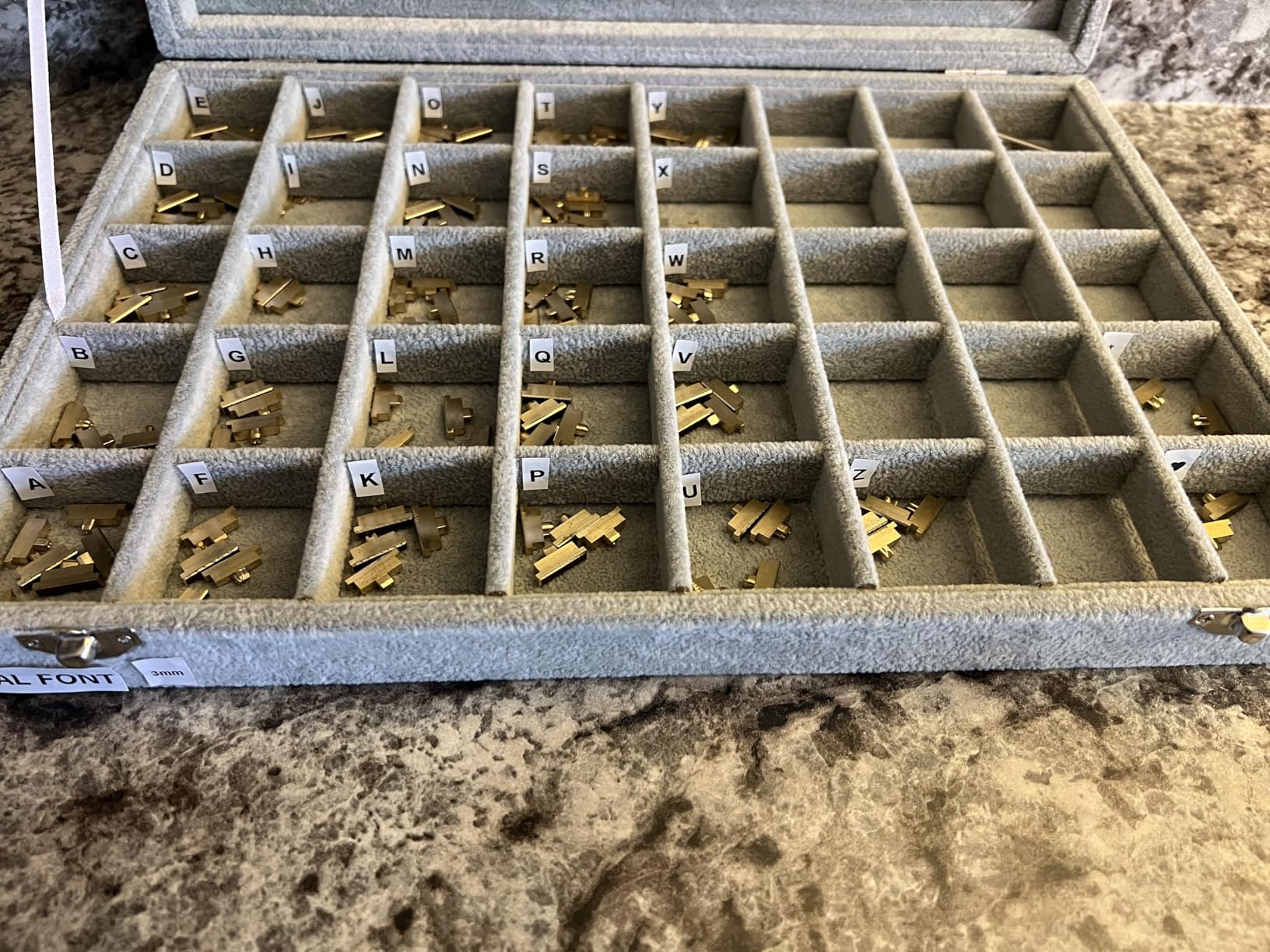 Wudygirl Jewelry Organizer Velvet Jewelry Tray 24 Grid Jewelry Box Earring Holder Organizer Removable Display Case Organizer Glass Top Lid & Lock (24 Grid) customer photo 1