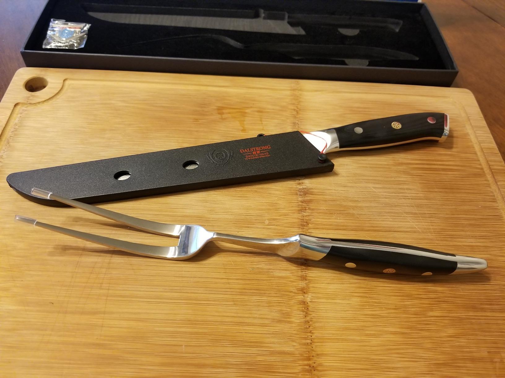 Dalstrong Slicing Brisket Knife Set Meat Fork - Carving Set - AUS-10V Japanese Steel - Premium G10 Handle - Sheath - Shogun Series Butcher Knife - Carving Knife - Slicer Boning Knife for Meat Cutting customer photo 2