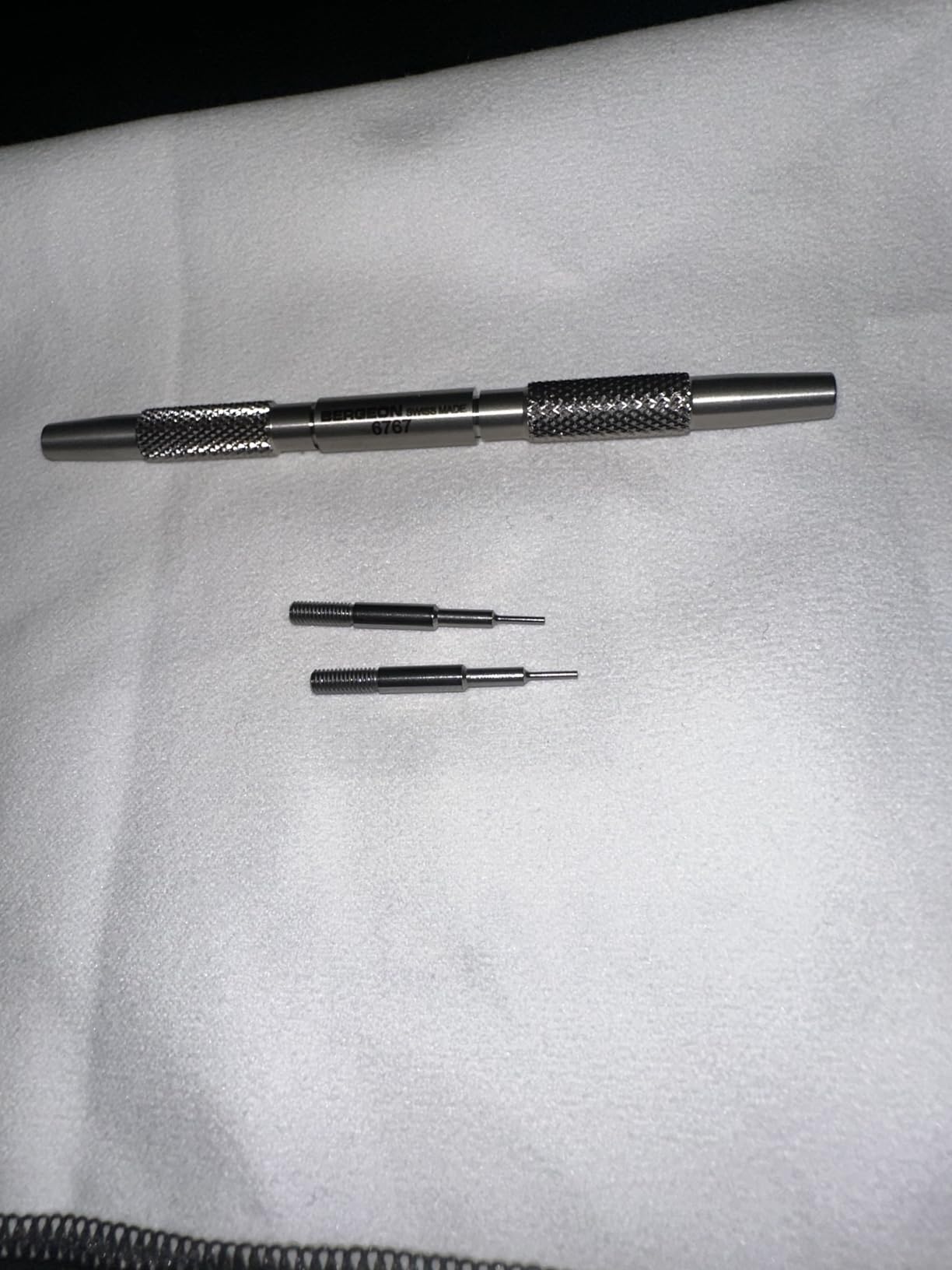 Bergeon 6767-F Watch Spring Bar Tool - Long Stainless Steel Handle with Replaceable Screw customer photo 1