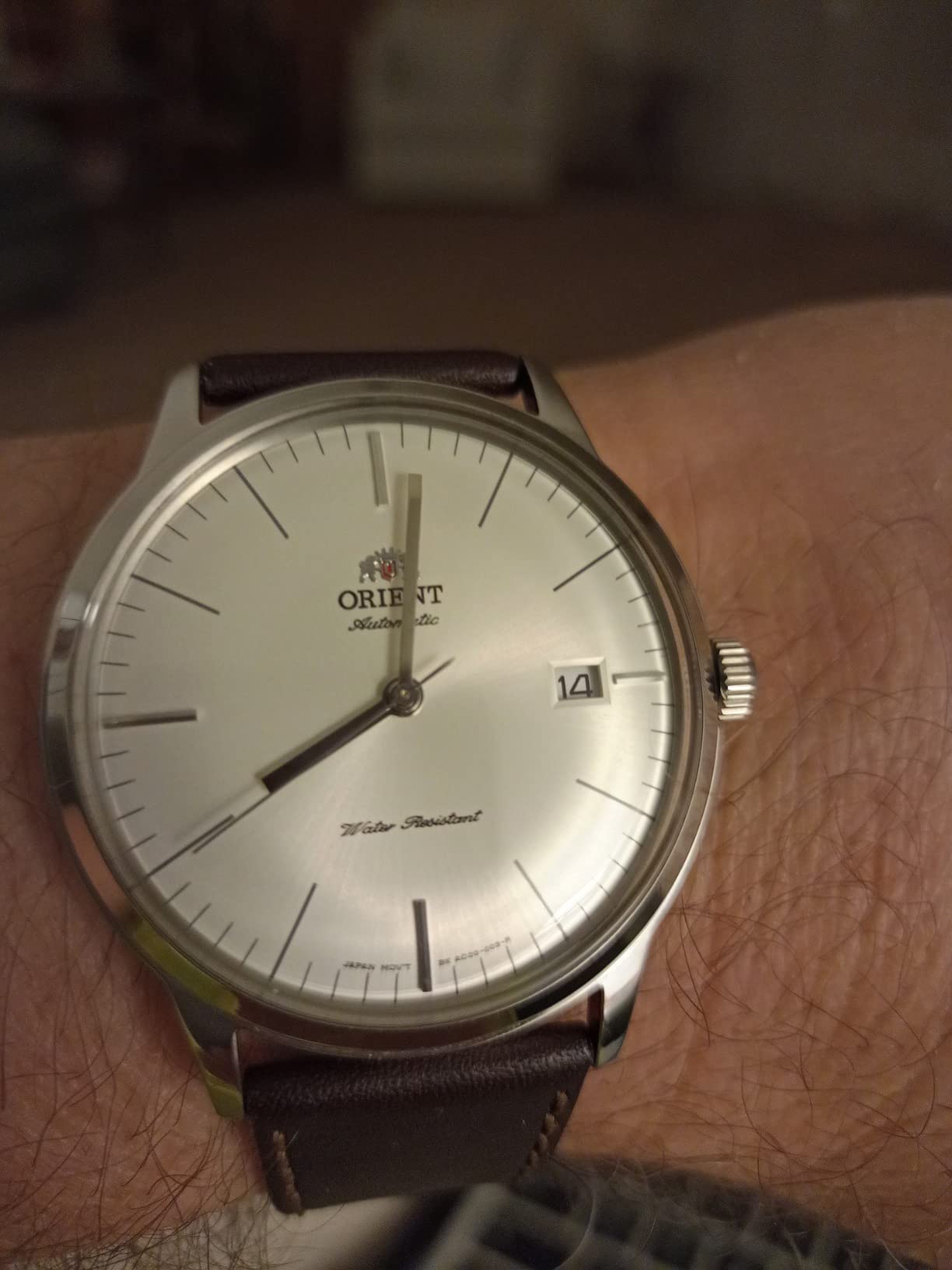 Orient 2nd Gen Bambino Version III Japanese Automatic Stainless Steel and Leather Dress Watch customer photo 1