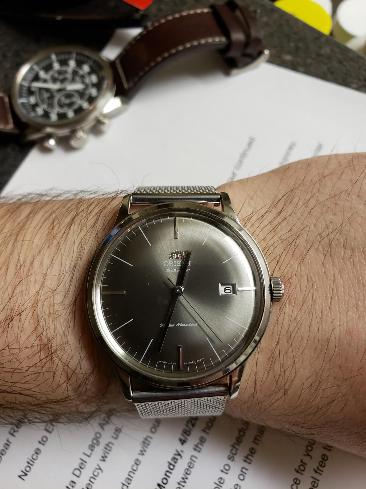 Orient 2nd Gen Bambino Version III Japanese Automatic Stainless Steel and Leather Dress Watch customer photo 2