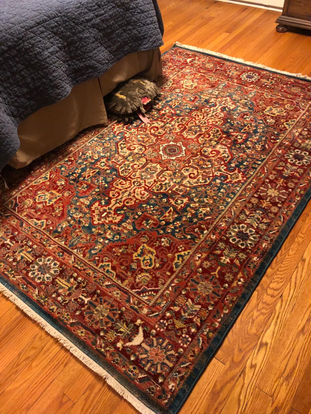 SAFAVIEH Area Rug 8x10 - Kashan Collection - Large - Blue & Red, Traditional Oriental Design customer photo 2