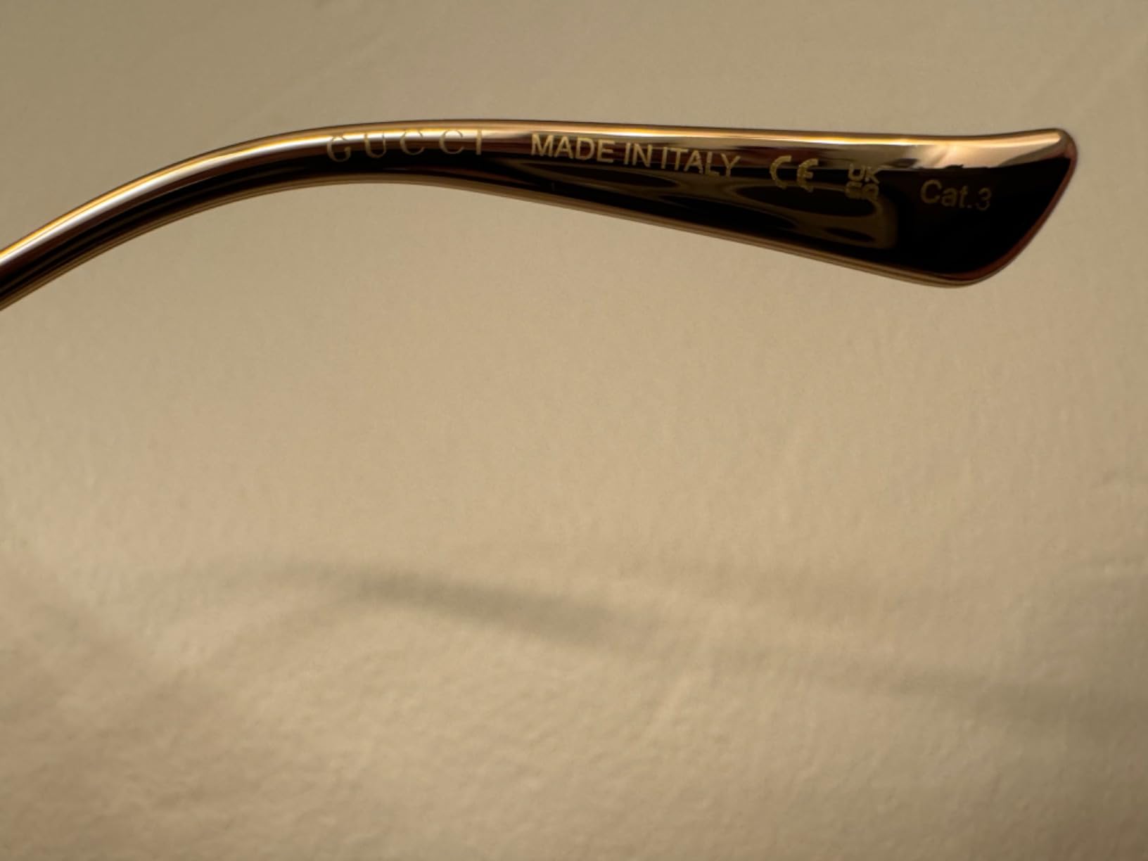 Gucci GG0225S-001 Gold Metal Aviator Sunglasses 63mm customer photo 2