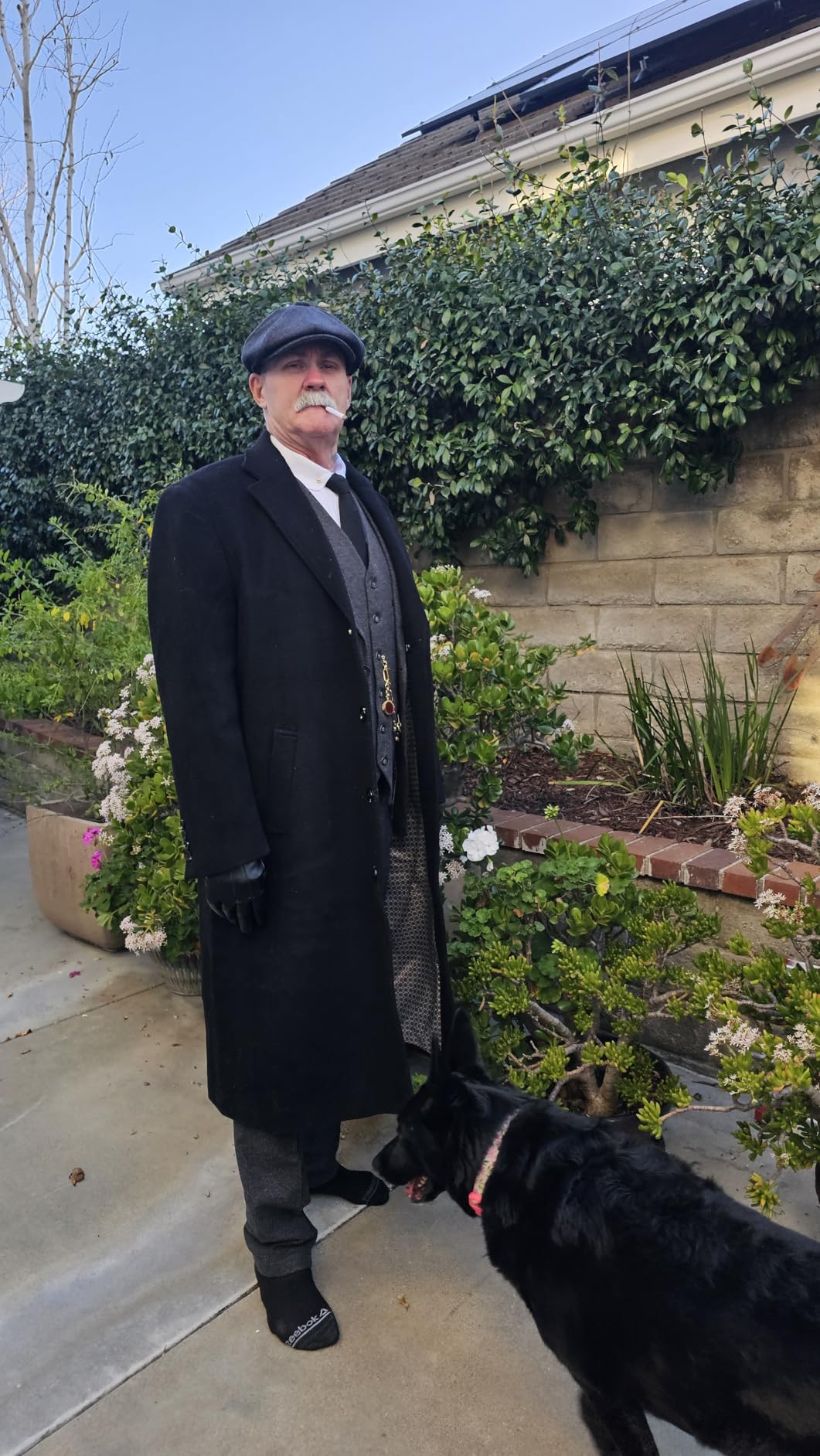 THE SUIT DEPOT Mens Single Breasted Wool Cashmere Full Length Overcoat customer photo 2