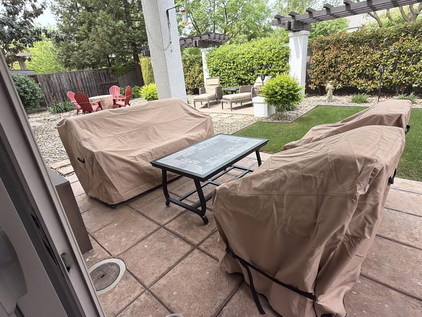 ULTCOVER Waterproof Outdoor Sofa Cover - Heavy Duty Patio Bench Covers 86W x 30D x 35H inch customer photo 1