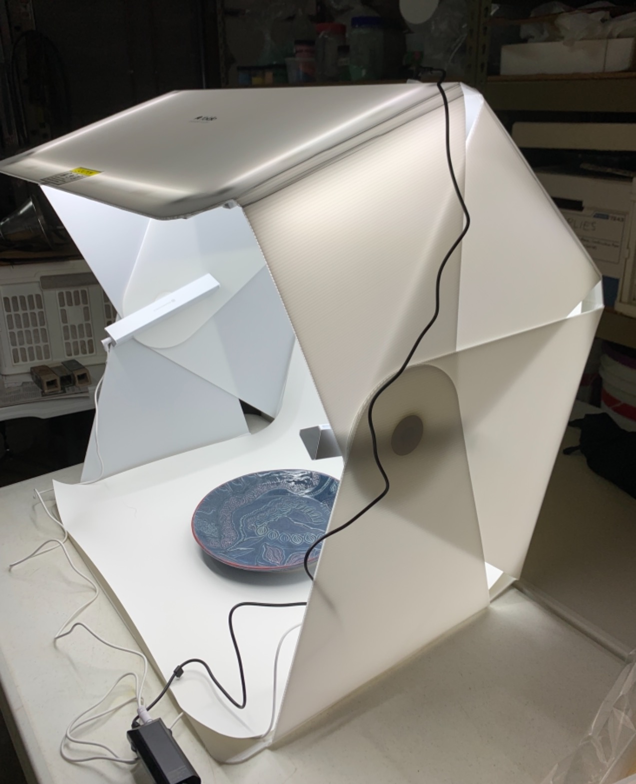 Foldio3-25Inch Product Photography Light Box, 65W High Powered Dimmable LED Light, CRI 98+, Foldable, White PP & Black Flocking Background Included, All-in-One Photo Studio Lightbox by ORANGEMONKIE customer photo 2