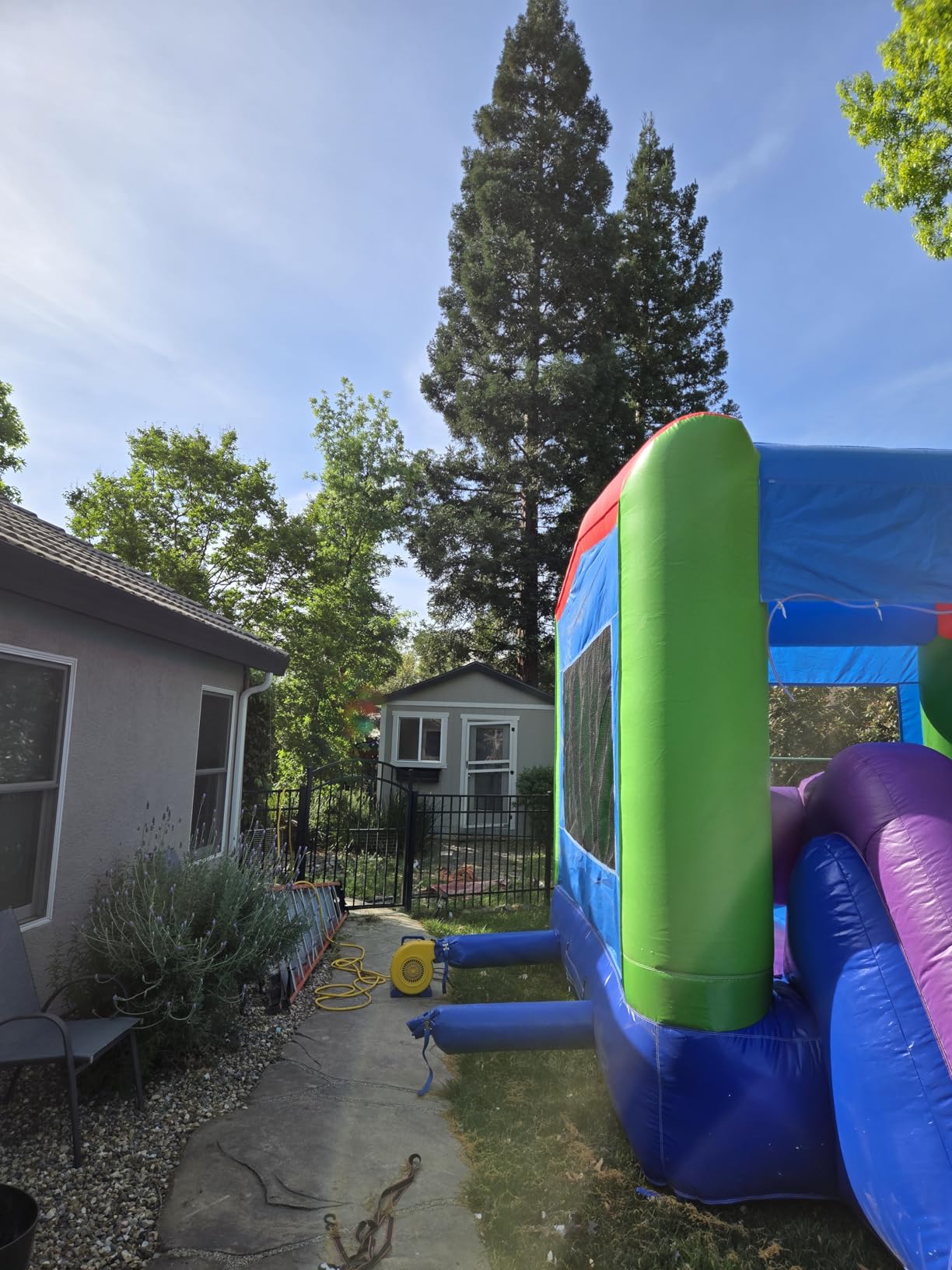 JumpOrange 13'x 26'x 15' Ninja Warrior Bounce House with Slide; 15oz Commercial Grade PVC, Reinforced Strength Wet/Dry Jumper, with Basketball Hoop and Blower for Kids & Adult, Birthday, Party Rental customer photo 2