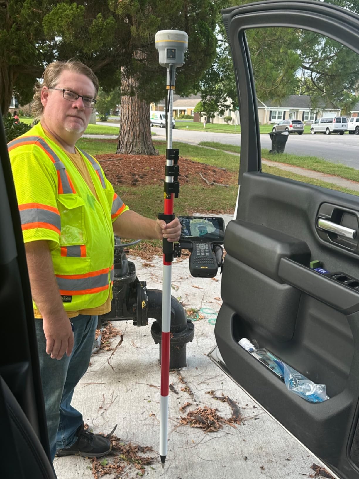 Aluminum Prism Pole with Quick Release Clamp - 11.8FT/3.6M Telescopic Pole, Adjustable Adapter Dual Inch & Metric Scale - Land Surveying and GNSS customer photo 1