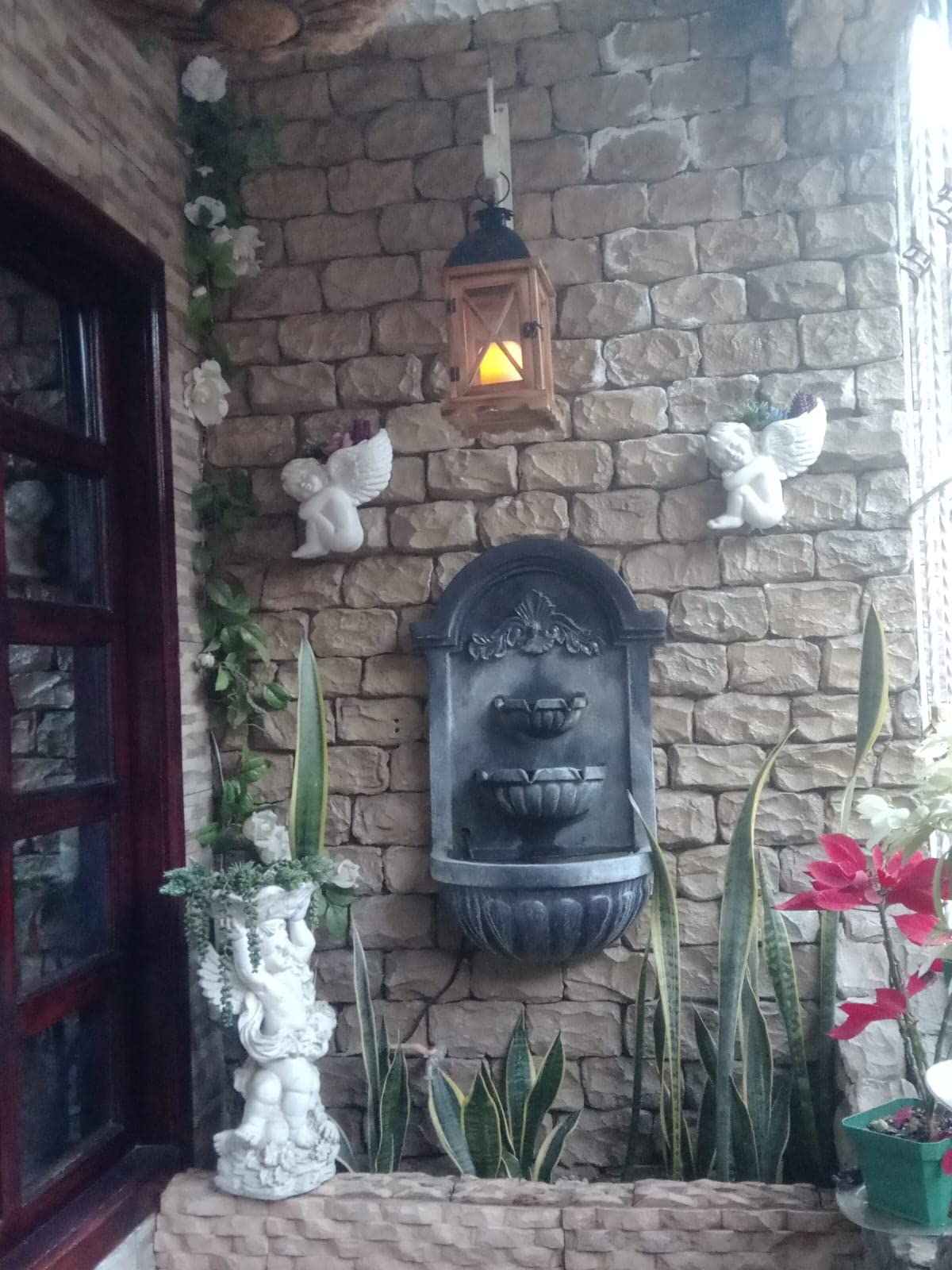 Kenroy Home San Pablo Indoor/ Outdoor Wall Fountain with Bronze Finish, Classic Style, 35