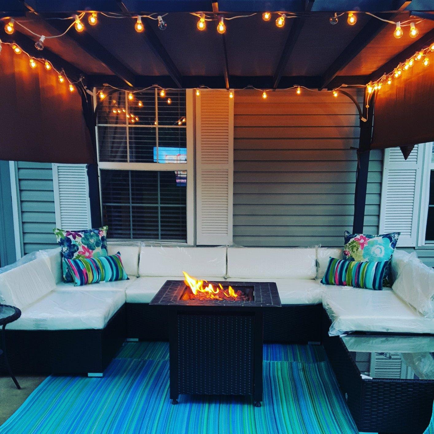 Covermates Elite Outdoor Sectional Set Cover - Water-Resistant 300D Polyester Patio Sofa Protector, Drawcord Hem, Mesh Vent, Adjustable Buckle Straps, 138W x 68D x 30H, Charcoal customer photo 1