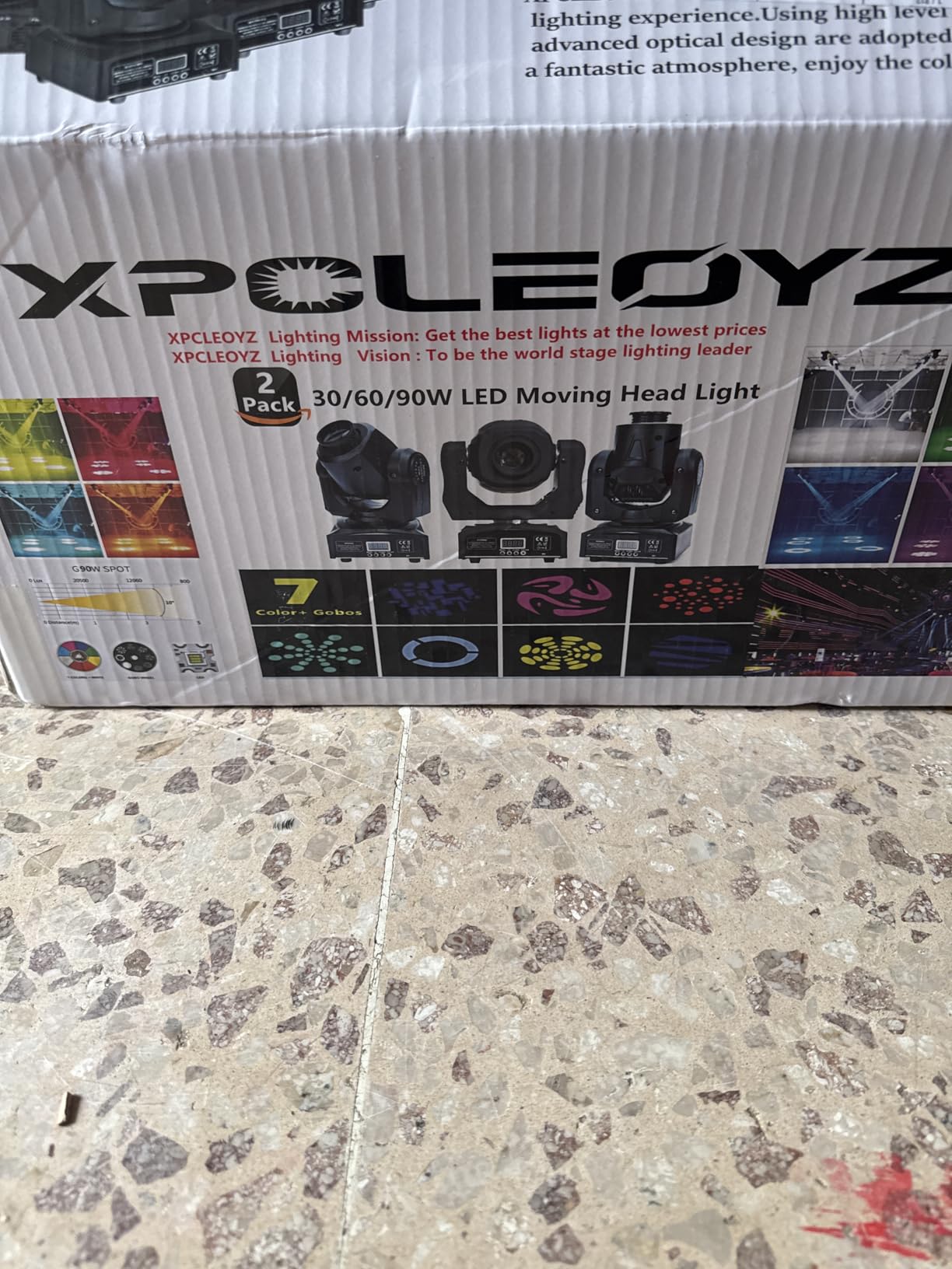 Stage Lights Moving Head Lights 8 Gobos 8 Colors 11 Channels 60W Spotlights DMX 512 with Sound Activated for Wedding DJ Party Stage Lighting 2PCS customer photo 1