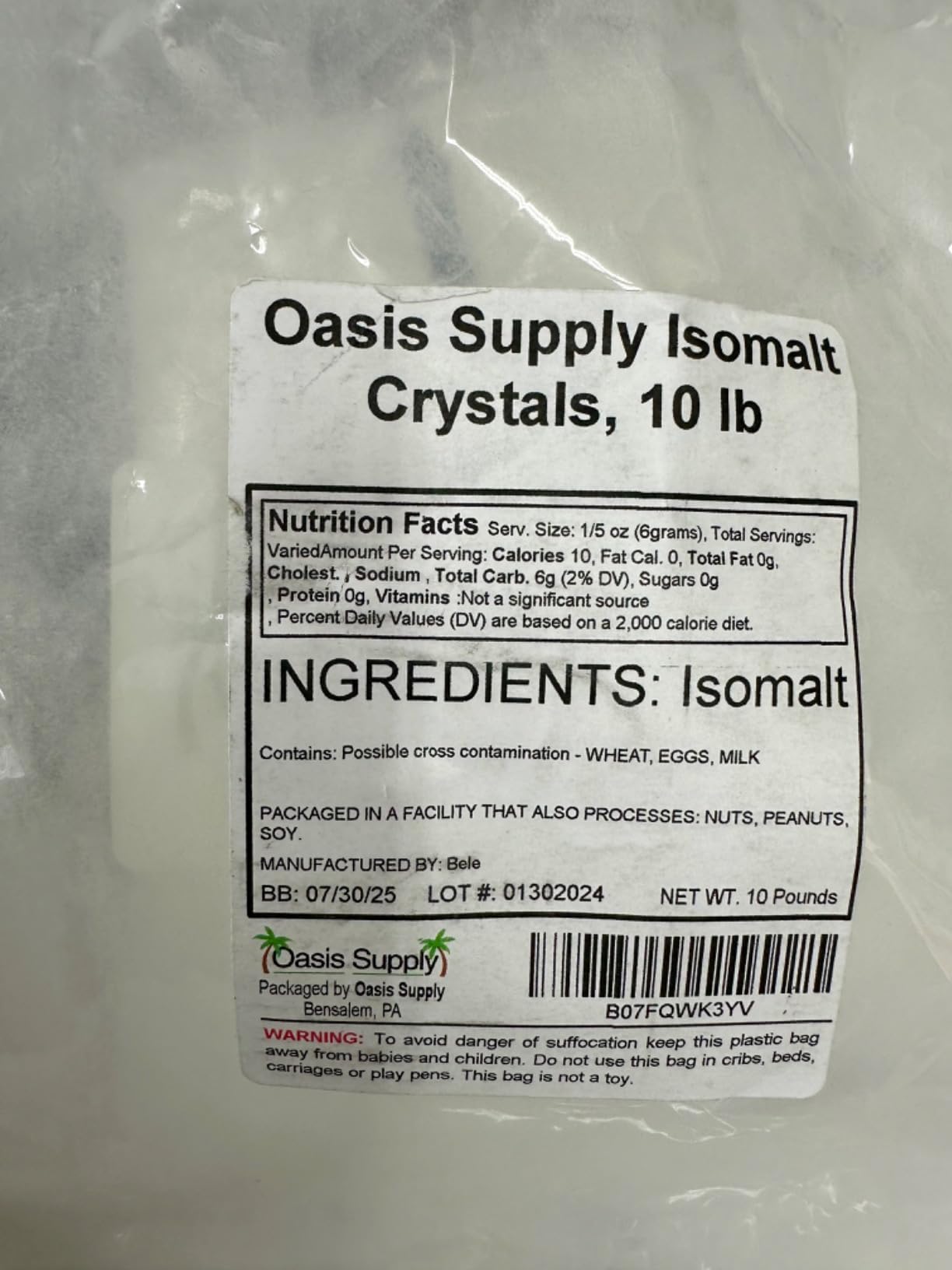 Oasis Supply, Isomalt Sugar Substitute (Granular) - Sugar Substitute for Baking, 1 lb customer photo 2
