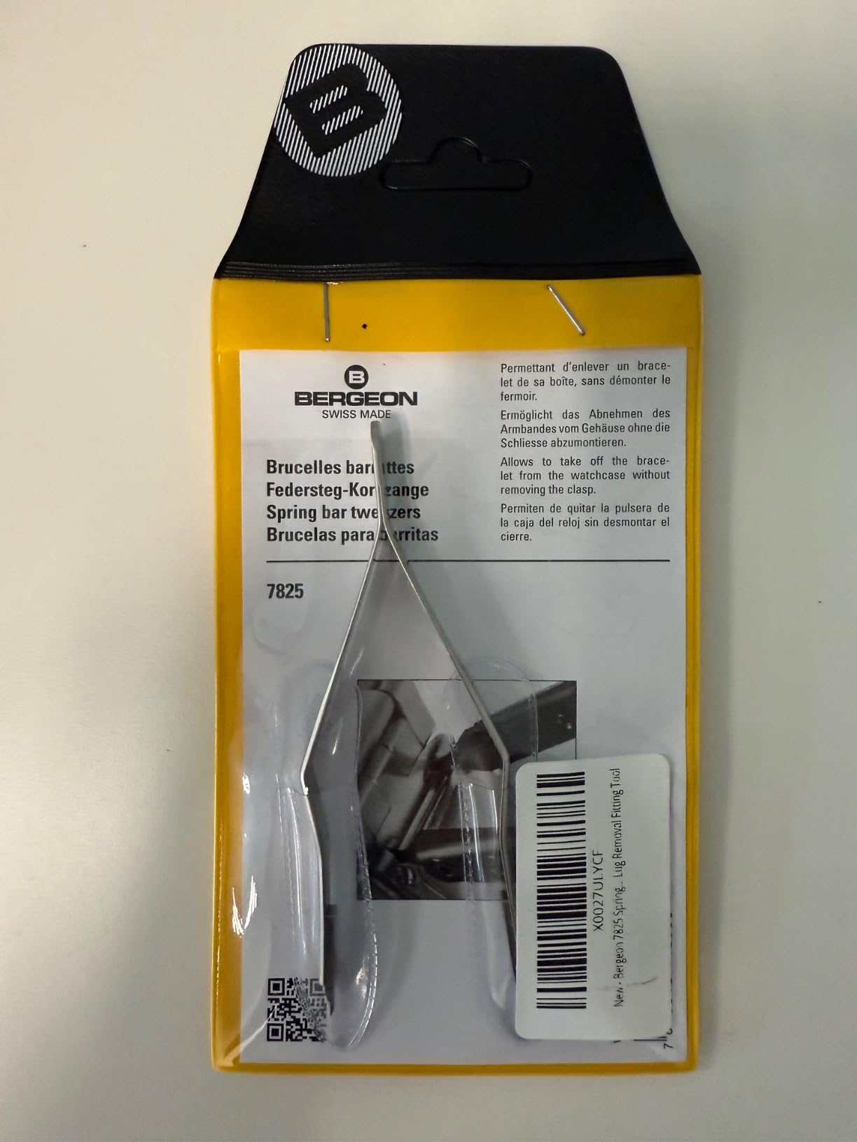 Bergeon 7825 Spring Bar Tweezer Lug Removal Fitting Tool customer photo 2