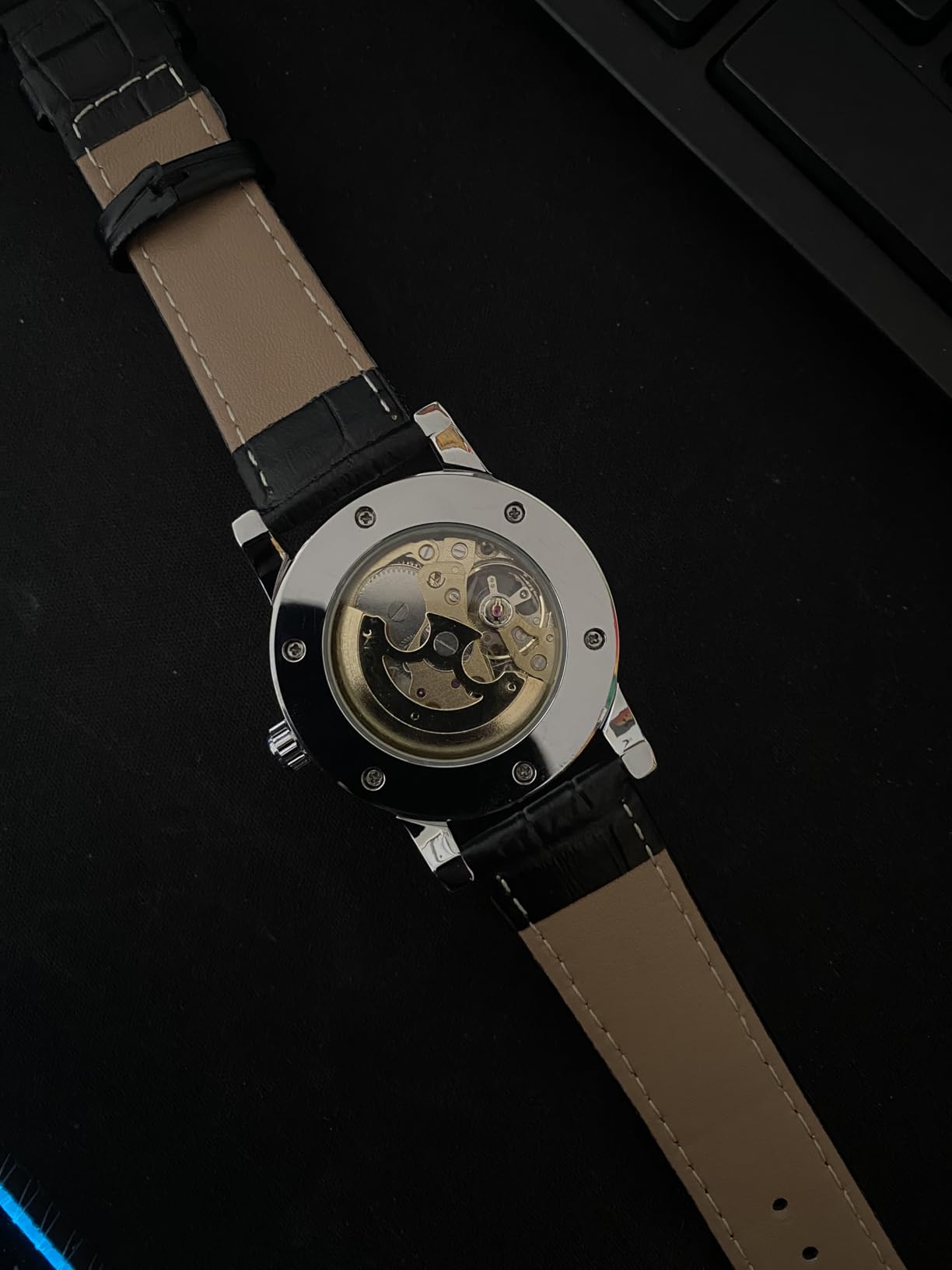 Winner Retro Manual Mechanical Skeleton Watch with Diamond and Carving Flower Craft Men Skeleton Wrist Watch Mechanical Classic Roman Number customer photo 2