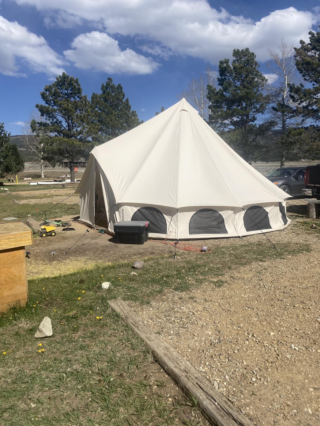 Avalon Canvas Bell Tent - Luxury All Season Tent for Camping & Glamping Made from Premium & Breathable 100% Cotton Canvas w/Stove Jack, Mesh customer photo 2