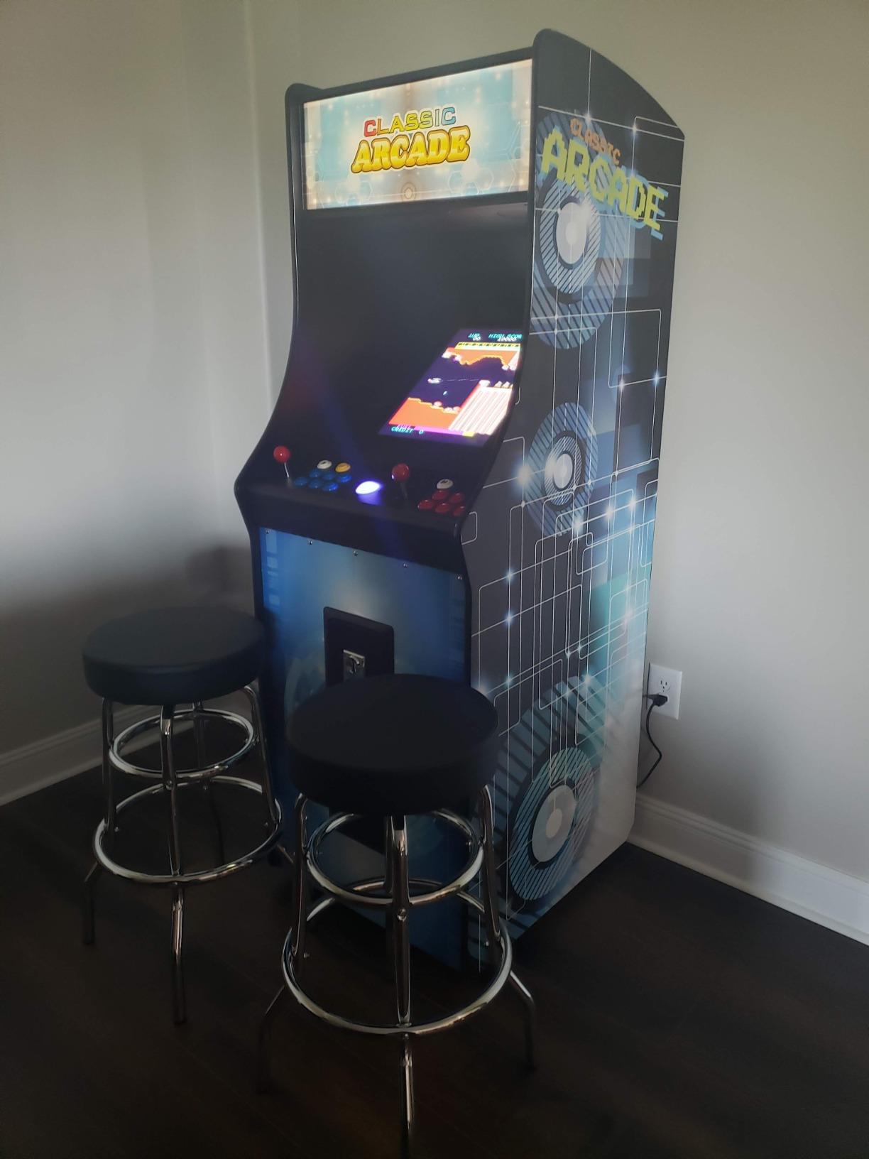 Creative Outdoor Distributor Full Size Stand-Up Commercial Grade Arcade Machine -2 Player, 3000 Games, 22 LCD Screen, 2 Sanwa Joysticks, Trackball, 2 Stools Included customer photo 1