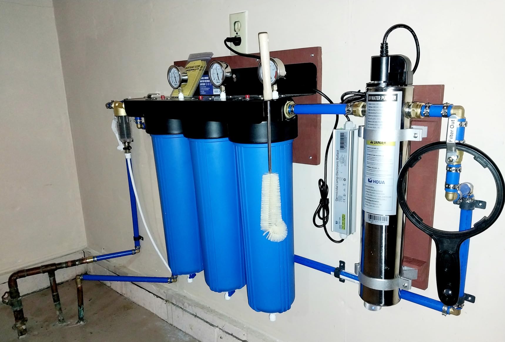 HQUA-TWS-12 Ultraviolet Water Purifier Filter for Whole House Water Purification,12GPM 120V, 1 Extra UV Lamp + 1 Extra Quartz Sleeve customer photo 2