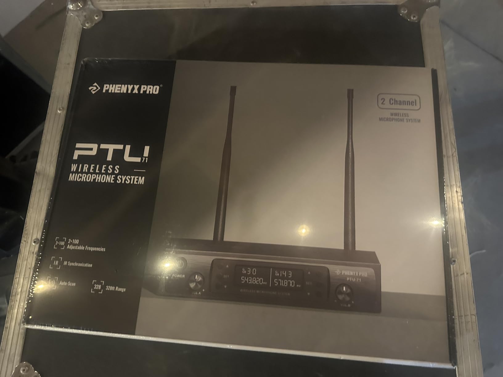 Phenyx Pro Wireless Microphone System, Dual Wireless Mics,w/ 2 Handhelds, Auto Scan,2x100 UHF Frequencies,328ft Range,Dynamic Microphone for Singing, Karaoke, Church(PTU-71-2H) customer photo 2