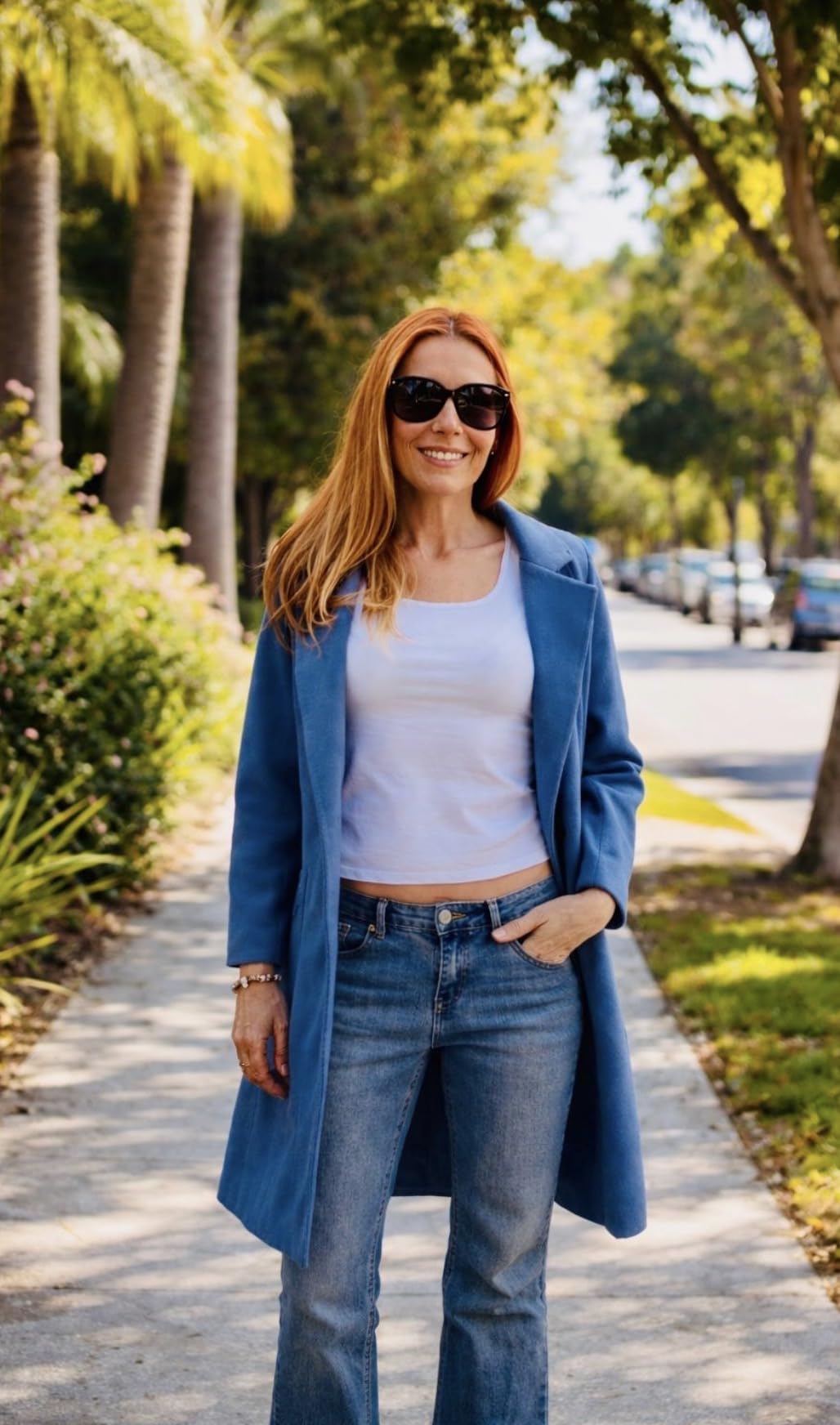 Tanming Women's Notch Lapel Double Breasted Wool Blend Mid Long Pea Trench Coat customer photo 1