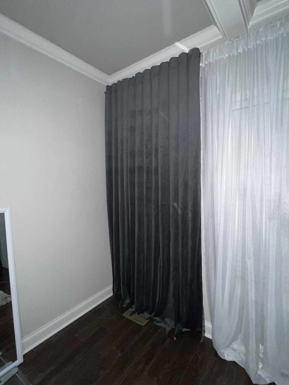 StangH Black Blackout Velvet Curtains 84 inches Long - Grommet Thermal Insulated Curtain Panels Chill Resist Keep Warm for Living Room, Black, W52 x L84 Inches, 2 Pieces customer photo 1