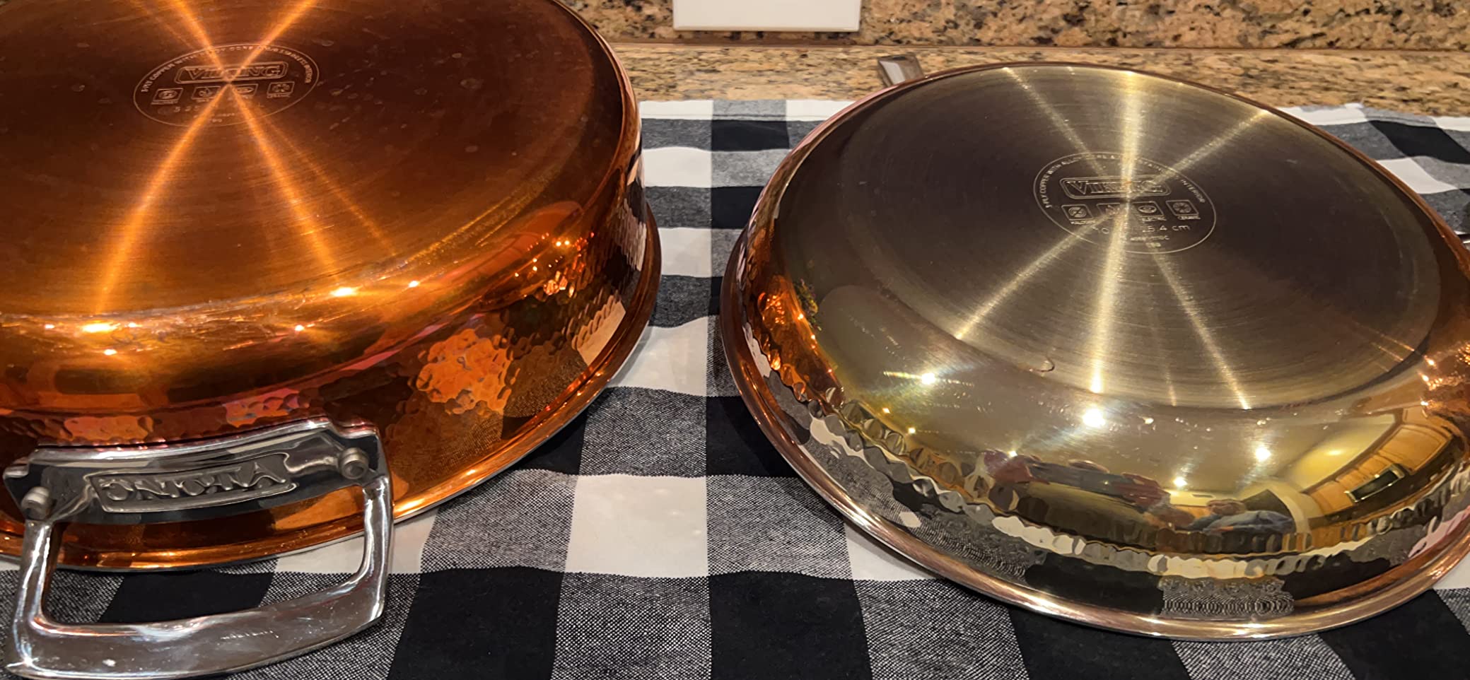 3-Ply Pots and Pans Set, 10 Piece Copper Kitchen Cookware with Glass Lids, Hammered Copper customer photo 1