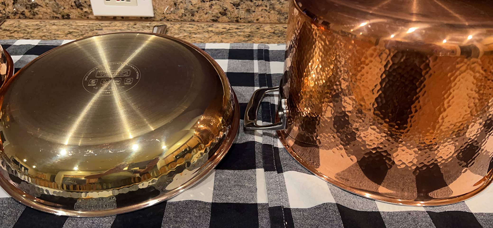 3-Ply Pots and Pans Set, 10 Piece Copper Kitchen Cookware with Glass Lids, Hammered Copper customer photo 2