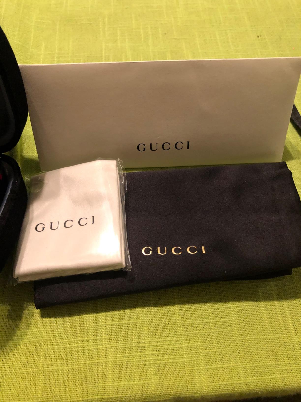 Gucci Women's Web Plaque Sunglasses, Black/Grey Gradient, One Size customer photo 1