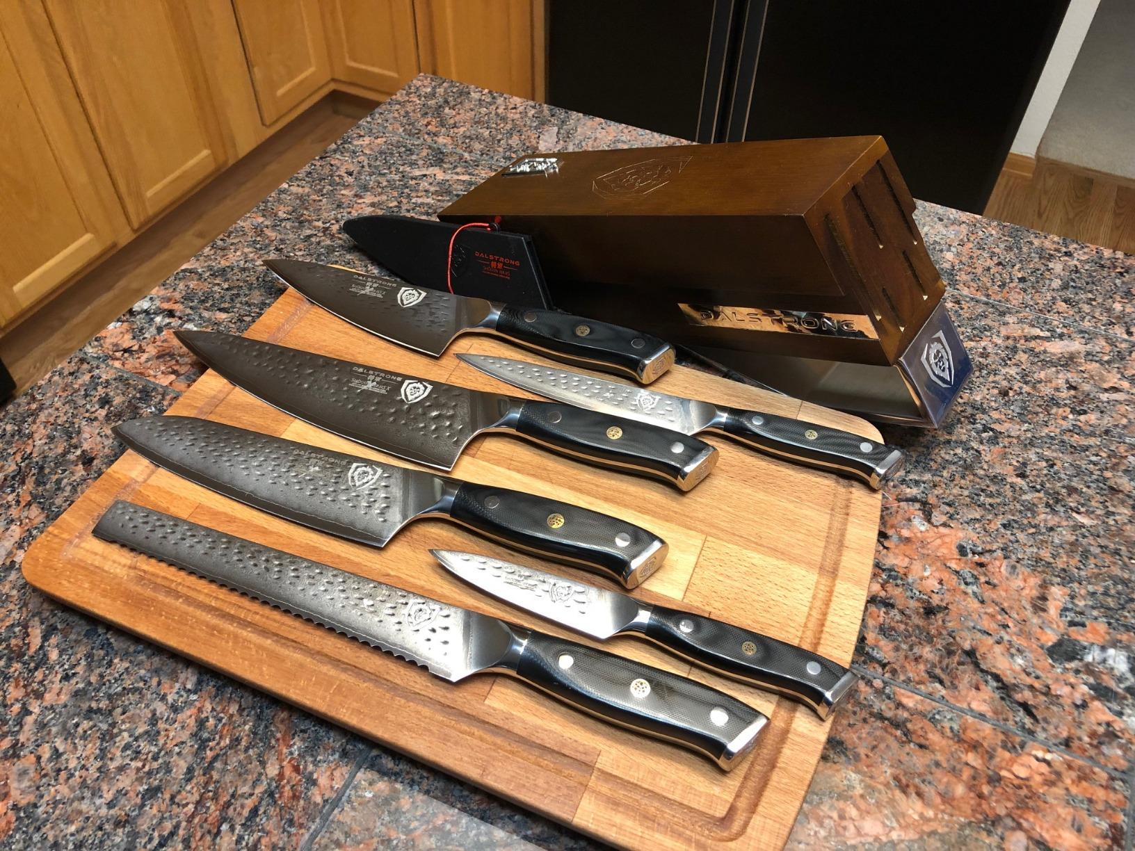 Dalstrong 5-Piece Kitchen Knife Set Block - AUS-10V Japanese Steel Full Tang - Premium Wood Knife Block Set - Black Handles G10 Shogun Series - Professional Knives set for Kitchen Cuchillos customer photo 1