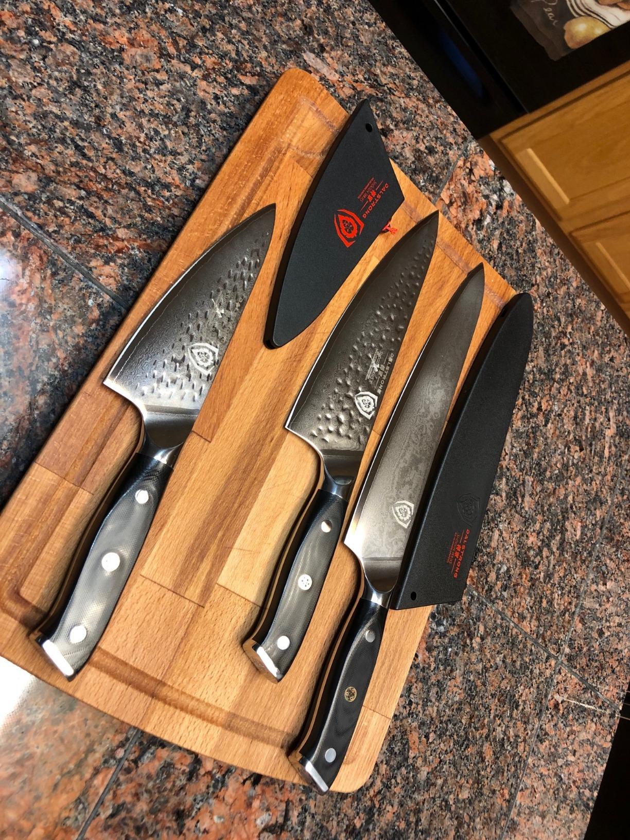 Dalstrong 5-Piece Kitchen Knife Set Block - AUS-10V Japanese Steel Full Tang - Premium Wood Knife Block Set - Black Handles G10 Shogun Series - Professional Knives set for Kitchen Cuchillos customer photo 2