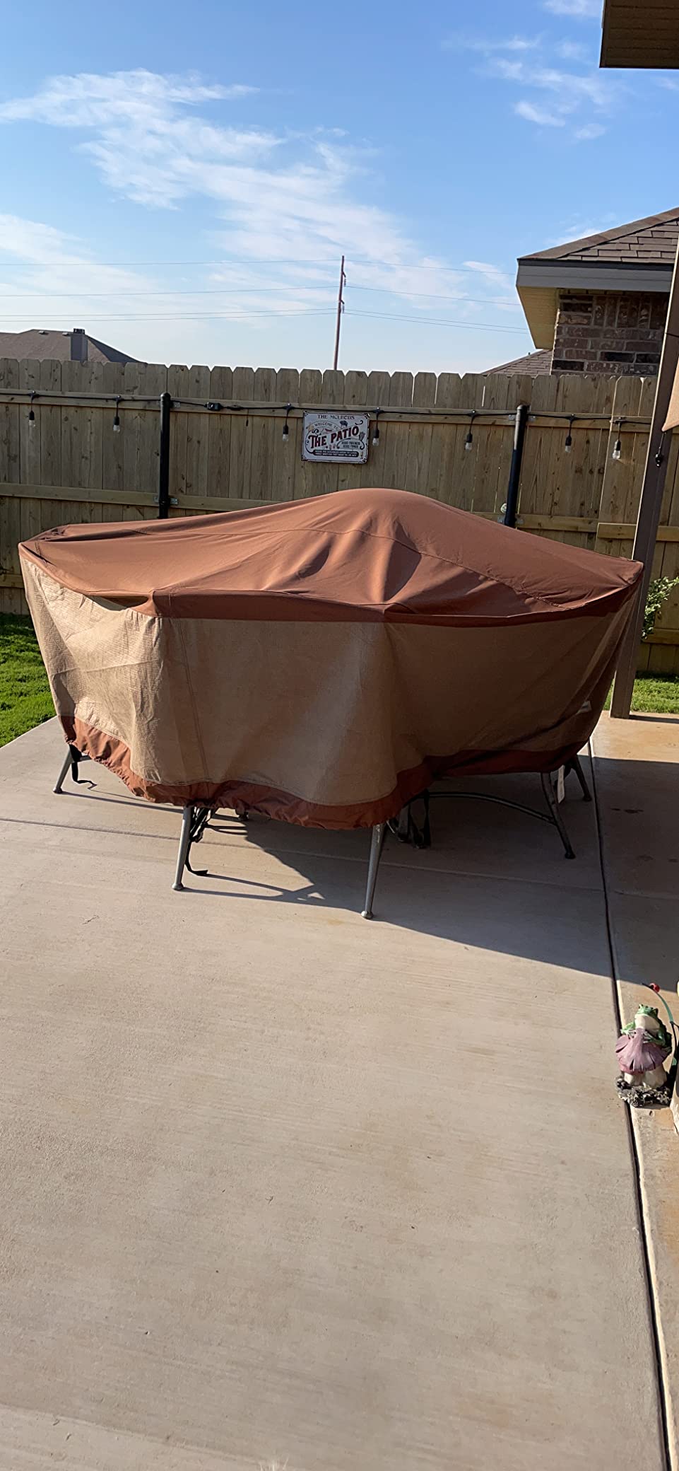 DUCKCOVERS Ultimate Water-Resistant 84 Inch Round Patio Table & Chair Set Cover customer photo 1