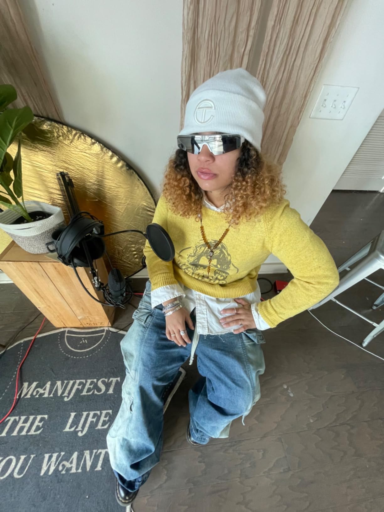 Balenciaga Silver Shield Unisex Sunglasses BB0003S 002 99 customer photo 2