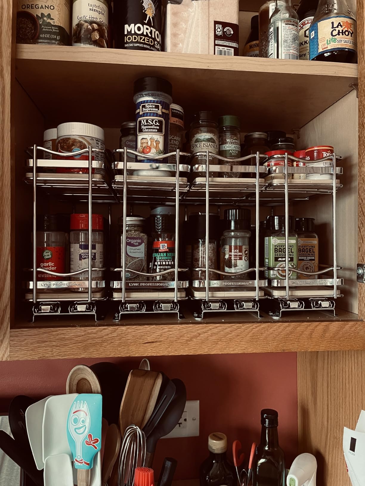 LYNK PROFESSIONAL Pull Out Spice Organization for Cabinets - 4-3/8 inch Wide - Spice Rack for Inside Cabinets, Slide Out Spice Rack Organizer customer photo 1