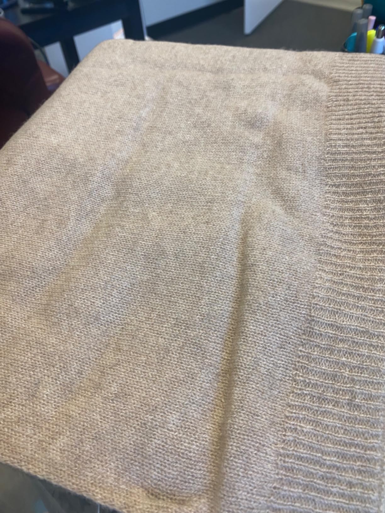 Velanio Cashmere 100% Cashmere Knitted Wrap Pashmina Shawl Extra Large Scarf Stole for Women Travel customer photo 2