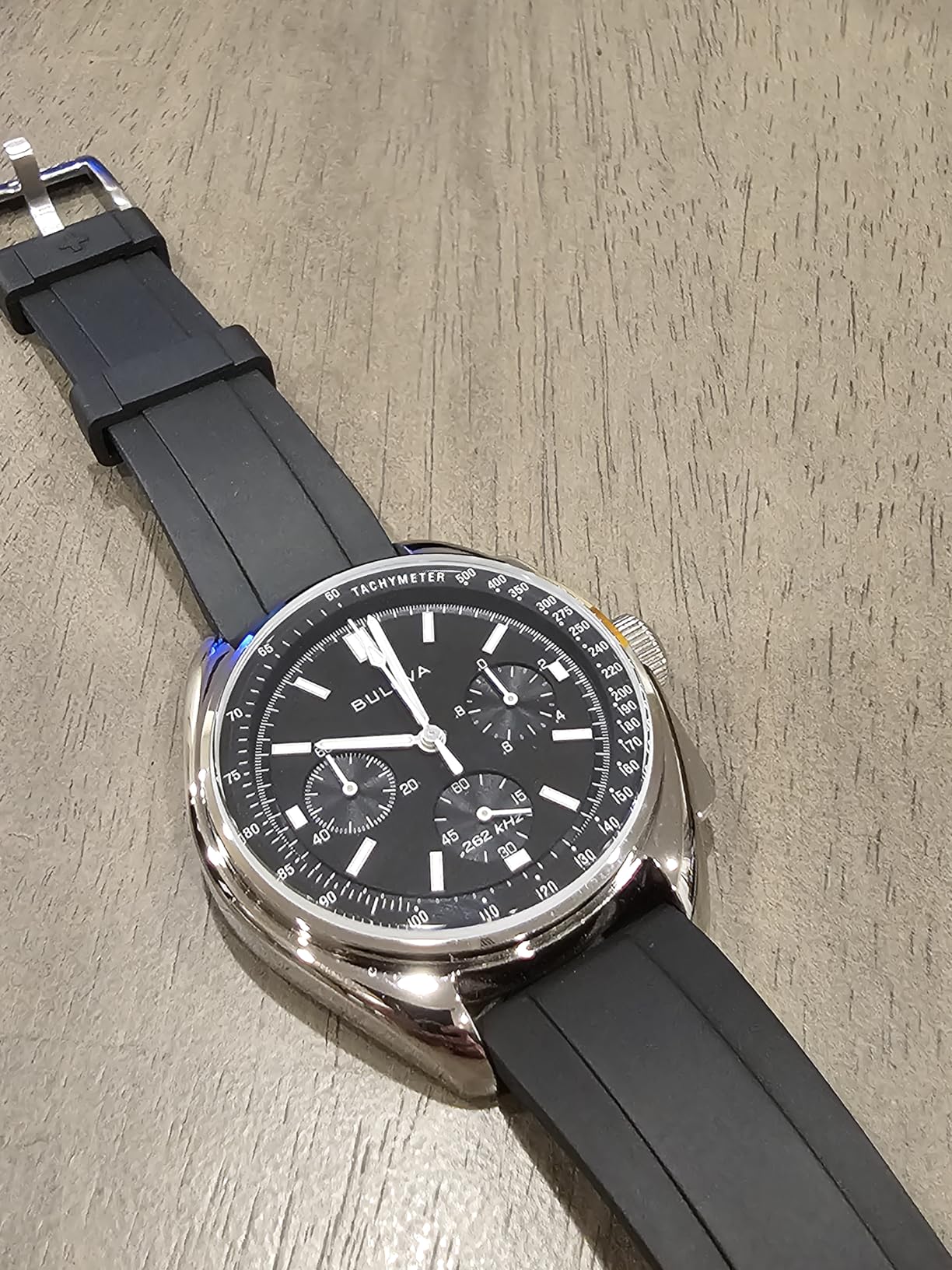 Bulova Men's Archive Series Lunar Pilot 6-Hand Chronograph High Performance Quartz Stainless Steel, Black NATO Strap and Sapphire Crystal Style: 96A225 customer photo 1