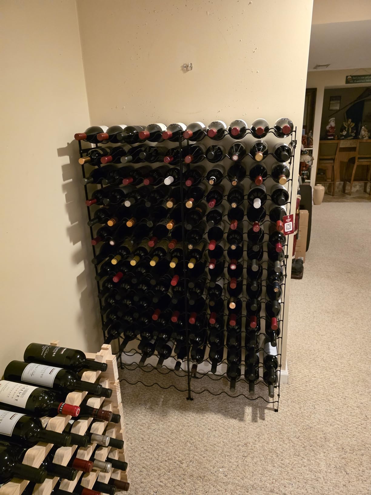 Sorbus Wine Rack Freestanding Floor - Wine Bottle Holder Holds 150 Bottles of Wine - 150 Bottle Capacity Wine Storage for Any Bar, Wine Cellar, Kitchen, Dining Room customer photo 2