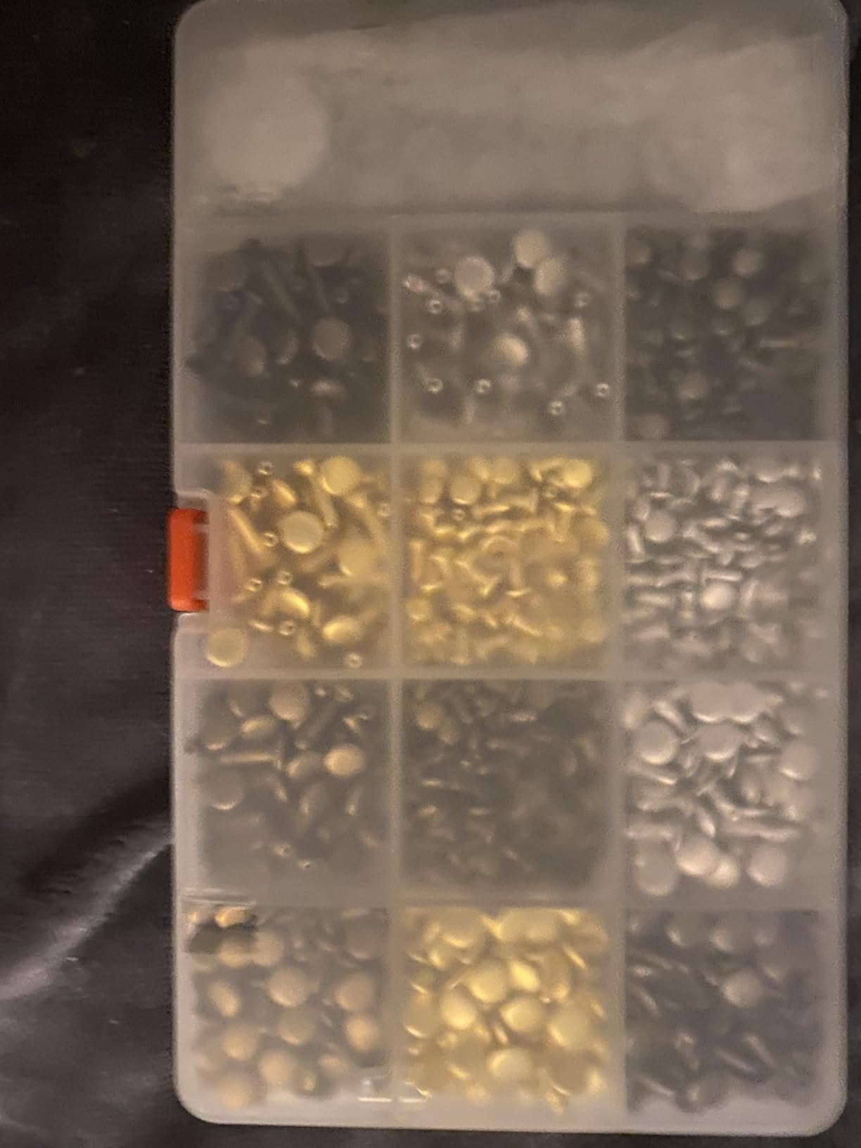 Selizo 480 Sets Small Double Cap Leather Rivets 4 Colors 3 Sizes (Cap Diameter: 6mm/8mm/8mm) Tubular Metal Studs with 3 Pieces Setting Tool Kit for Leather Craft Repairs Decoration customer photo 1