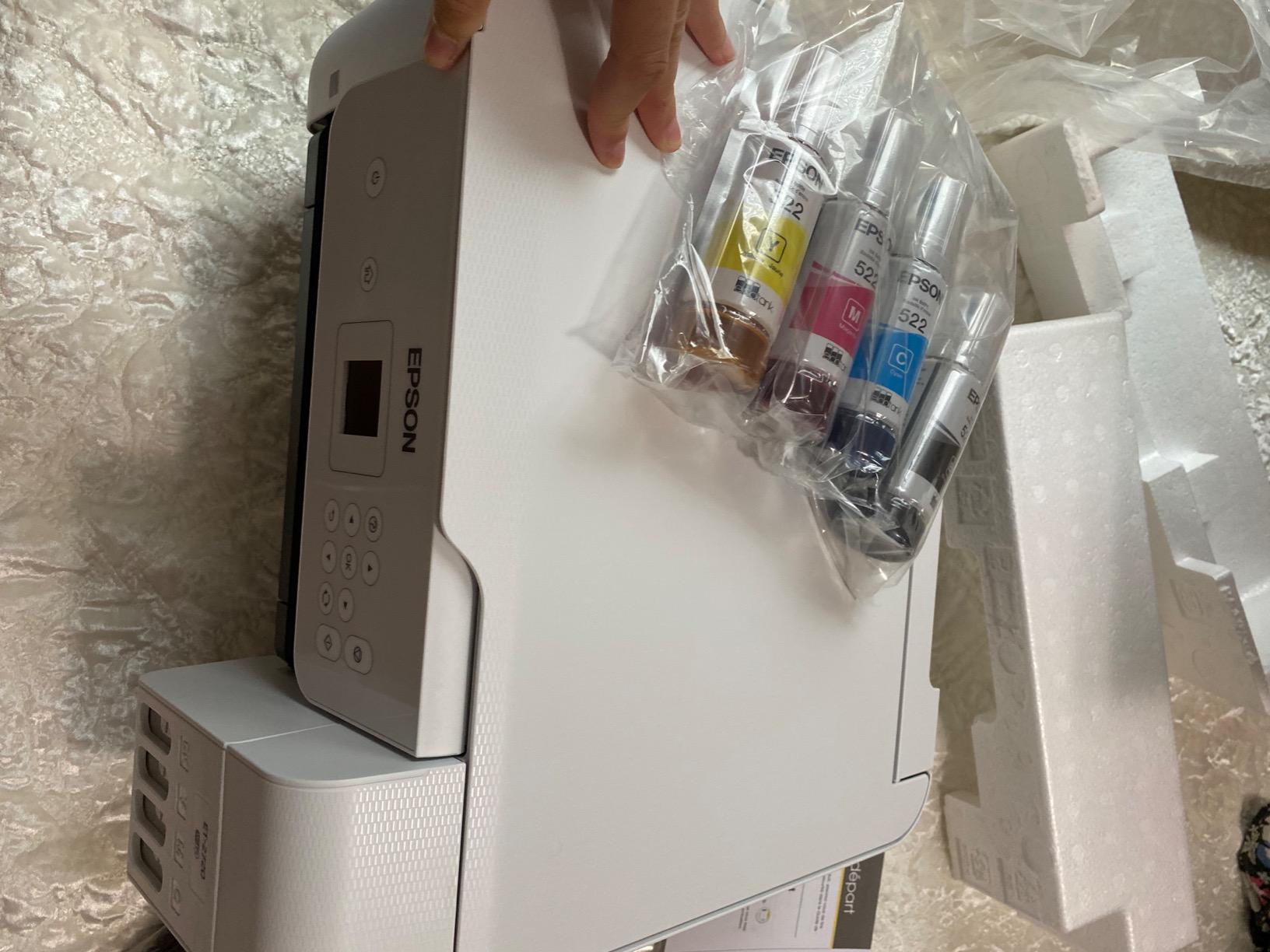 Epson EcoTank ET-2720 Wireless Color All-in-One Supertank Printer with Scanner and Copier - White customer photo 2