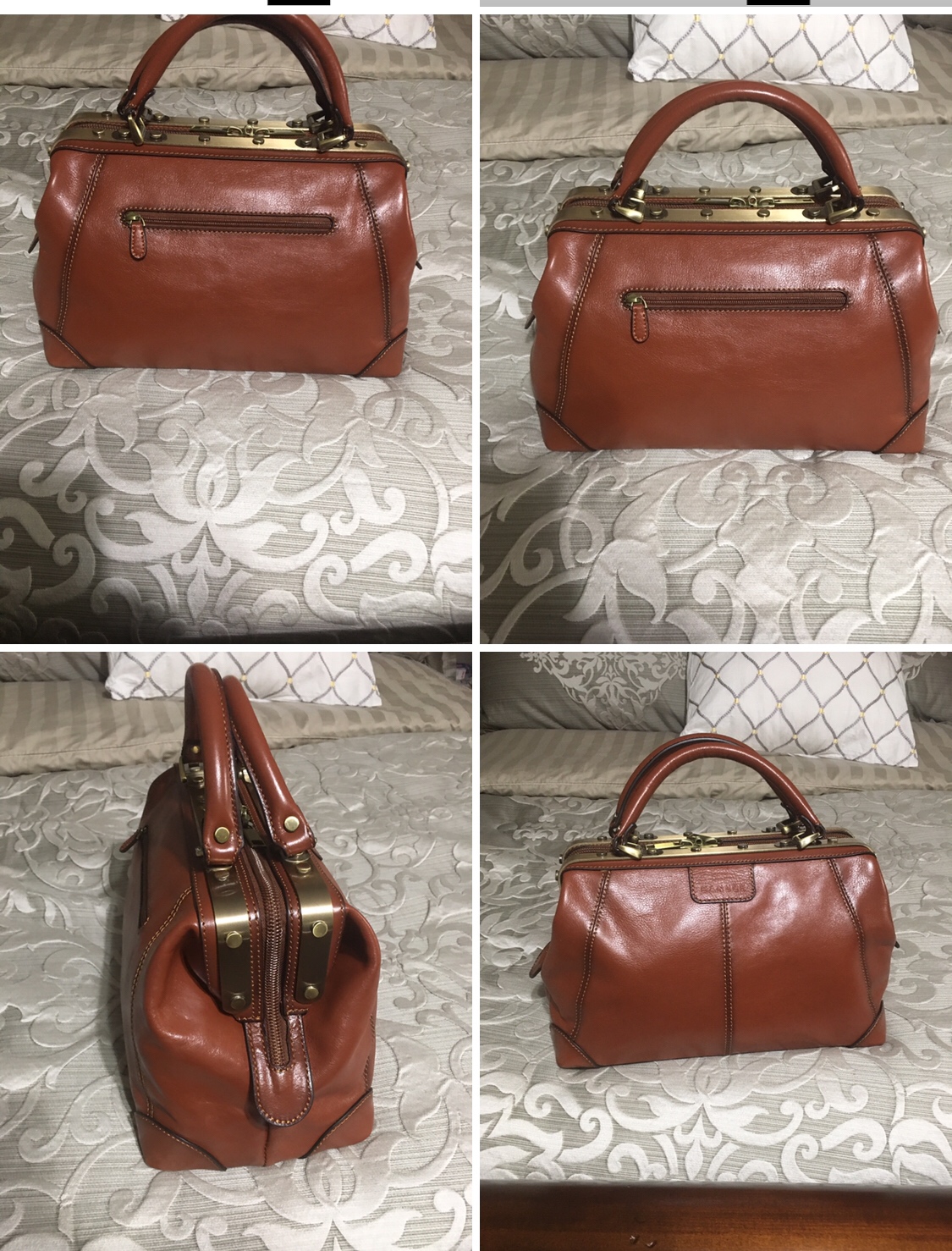 Banuce Leather Handbags for Women Full Grain Italian Leather Doctor Bag Purse Ladies Satchel for 9.7 inch iPad Vintage Brown customer photo 1