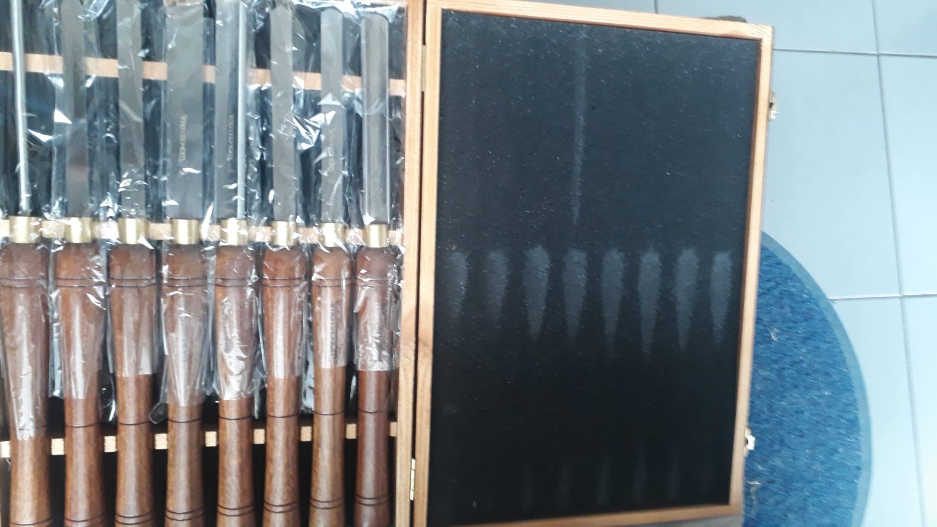 8-Pieces HSS Wood Turning Tools Lathe Chisel Set with Wooden Box customer photo 1